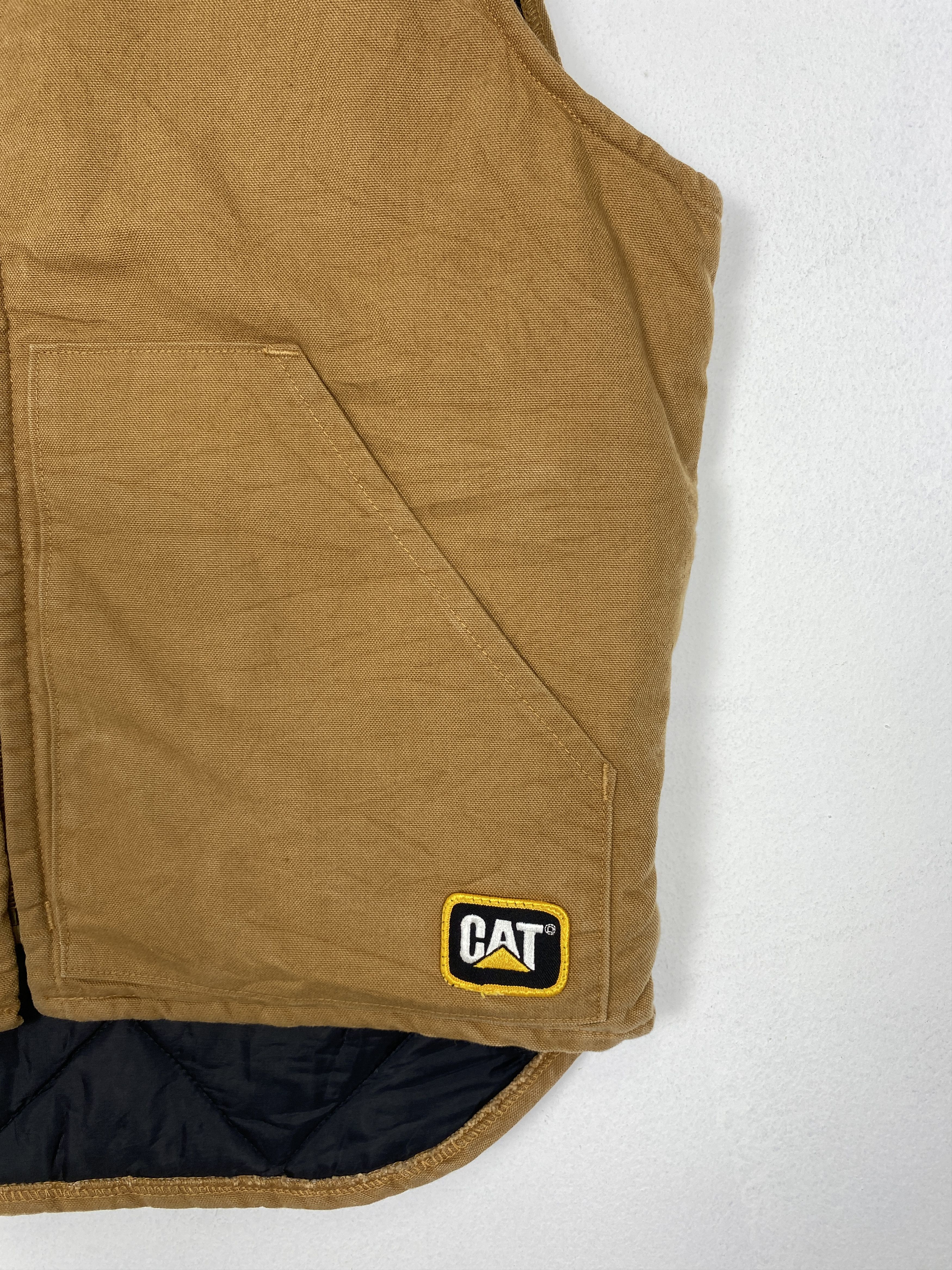 Caterpillar Vintage Caterpillar Quilted Lining Zip Up Vest Size US M / EU 48-50 / 2 - 4 Thumbnail