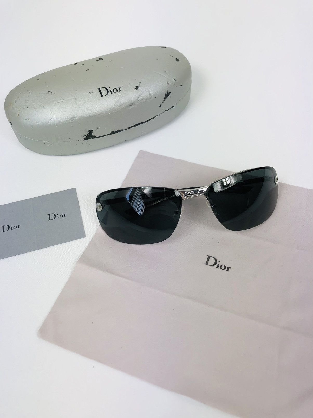 Pre-owned Dior Aable 5 Logo Sunglasses In Black
