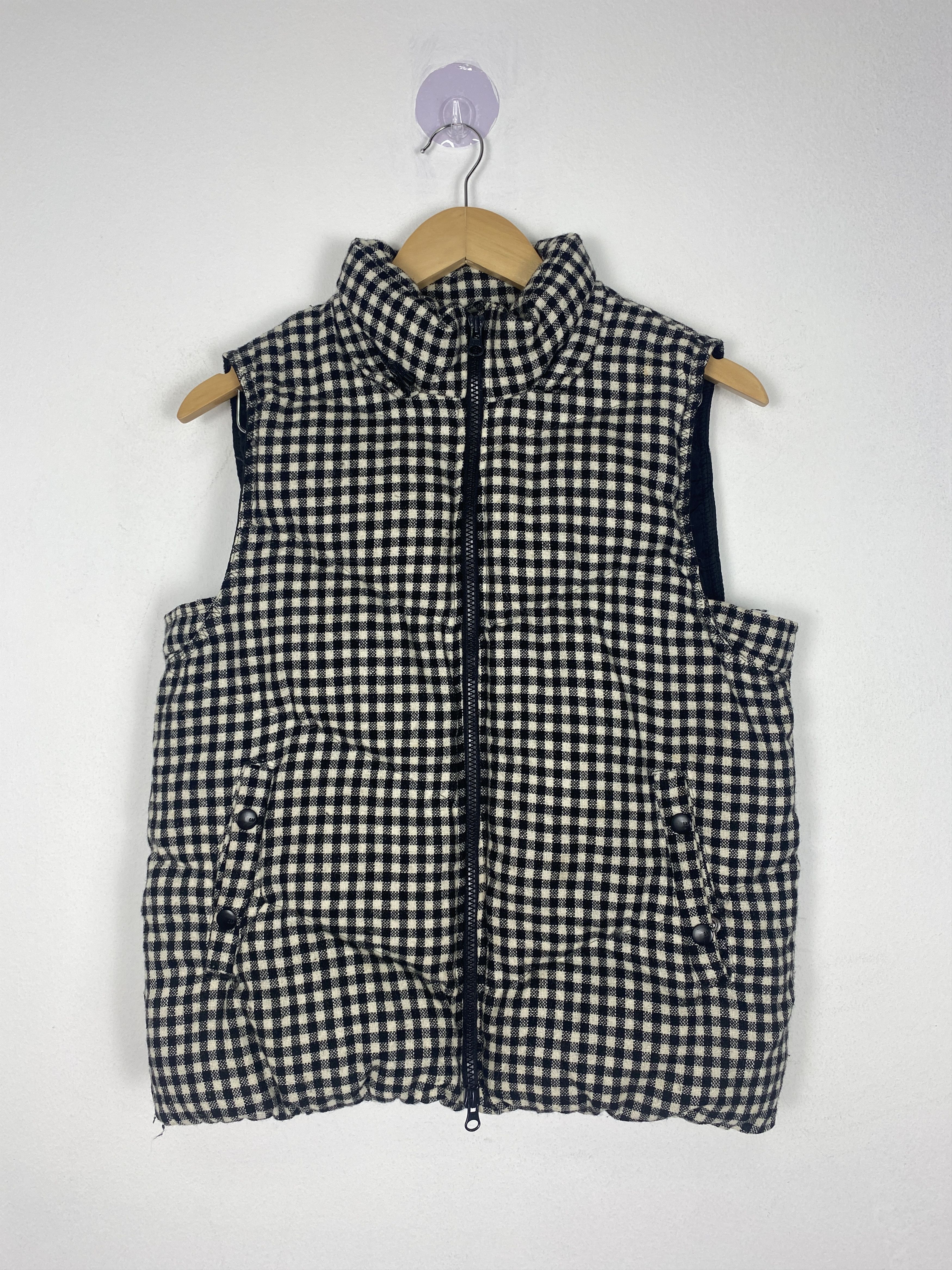 Gap Vintage Gap Checkered Flannel Wool Zip Up Vest Size US S / EU 44-46 / 1 - 1 Thumbnail