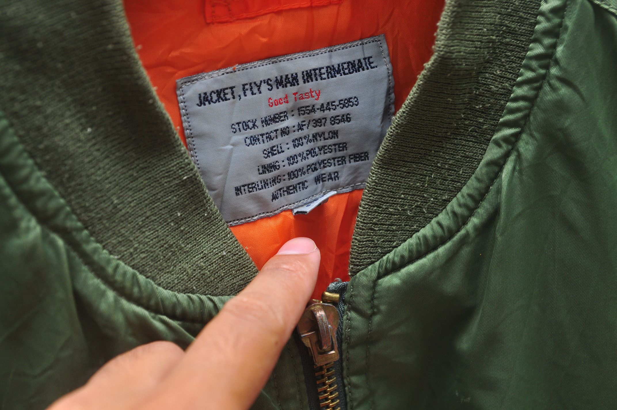 Japanese Brand Nice Flight Jacket Green Army Travis Scott Fashion Style Size US L / EU 52-54 / 3 - 14 Thumbnail