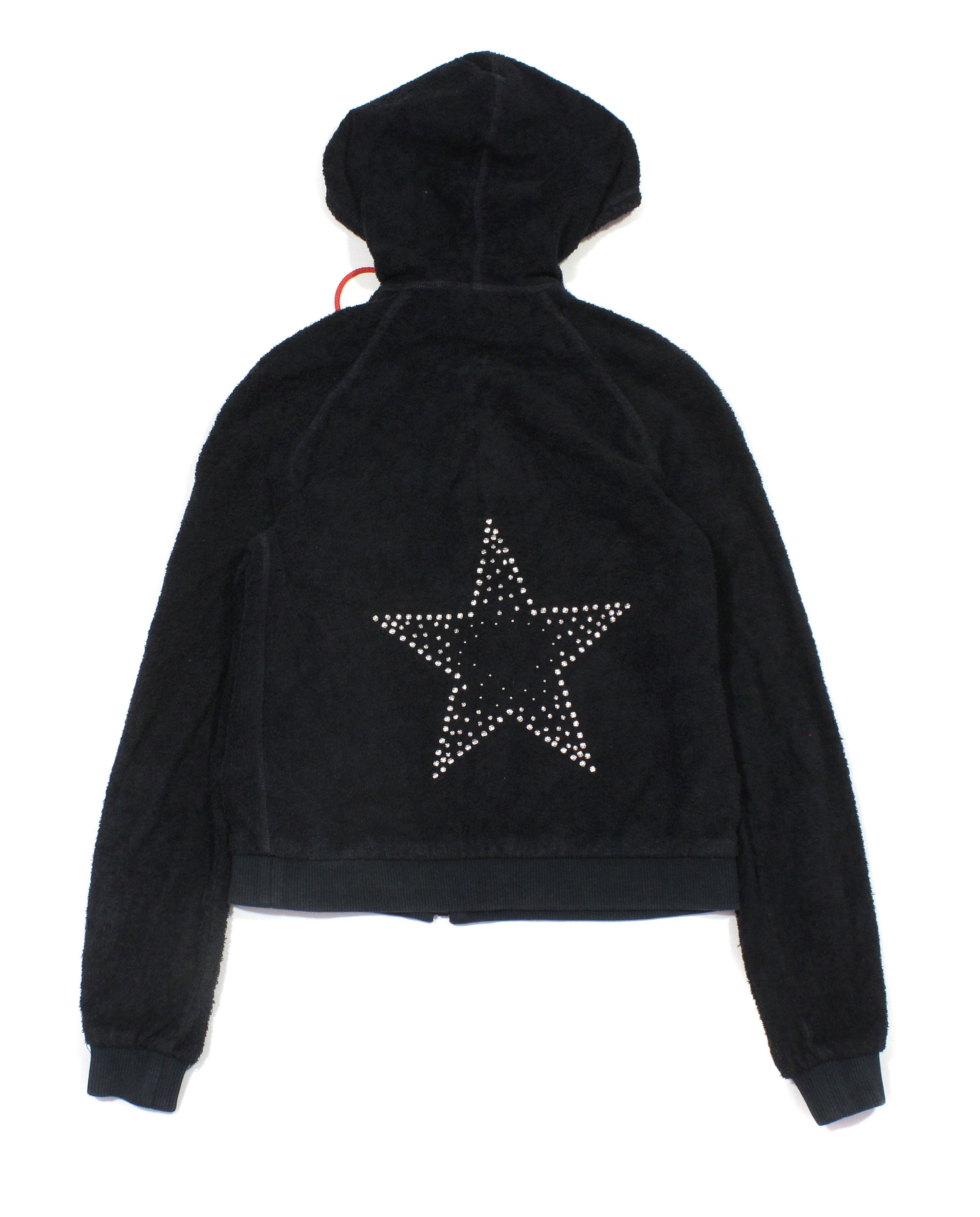 Chloe 90S Plush Payets Star Zip Hoodie Vintage Made in France Size S / US 4 / IT 40 - 2 Thumbnail