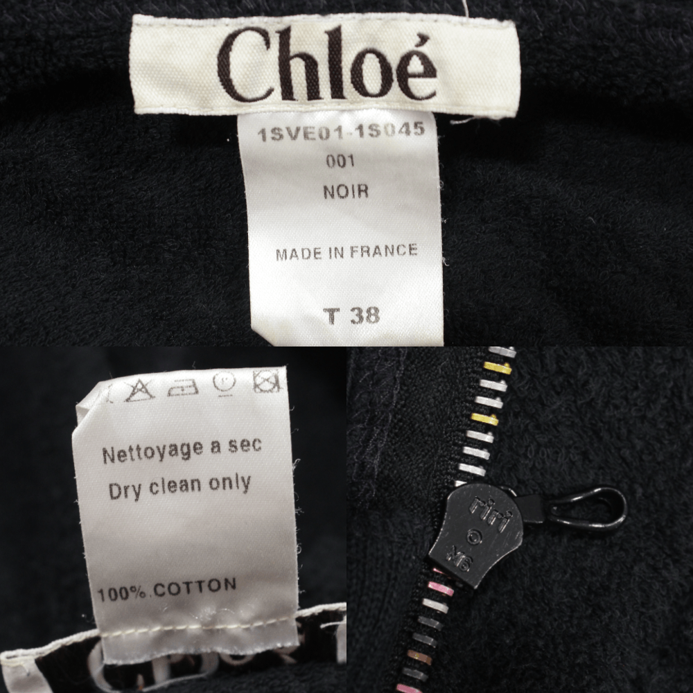 Chloe 90S Plush Payets Star Zip Hoodie Vintage Made in France Size S / US 4 / IT 40 - 8 Thumbnail