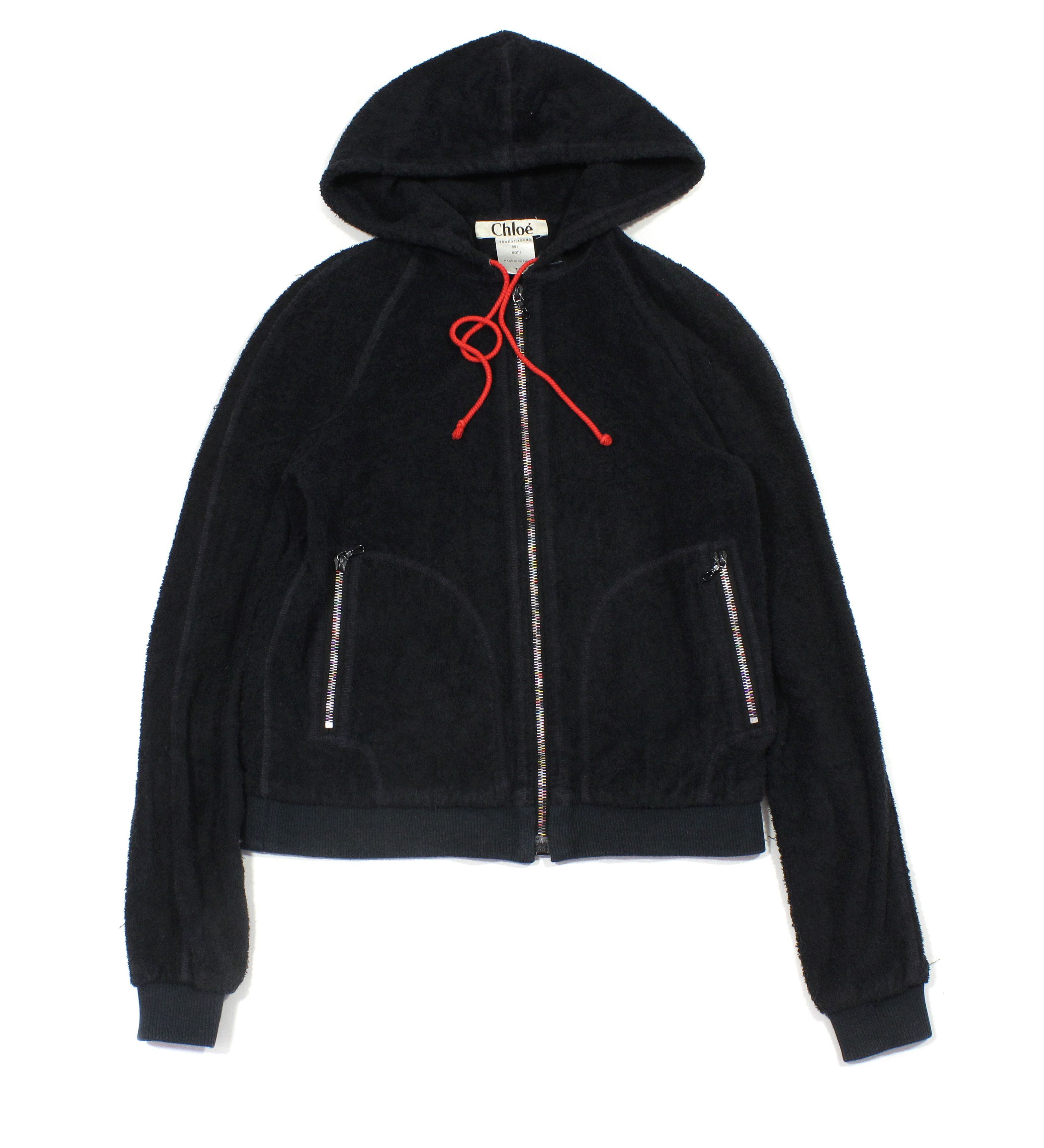 Chloe 90S Plush Payets Star Zip Hoodie Vintage Made in France Size S / US 4 / IT 40 - 1 Thumbnail