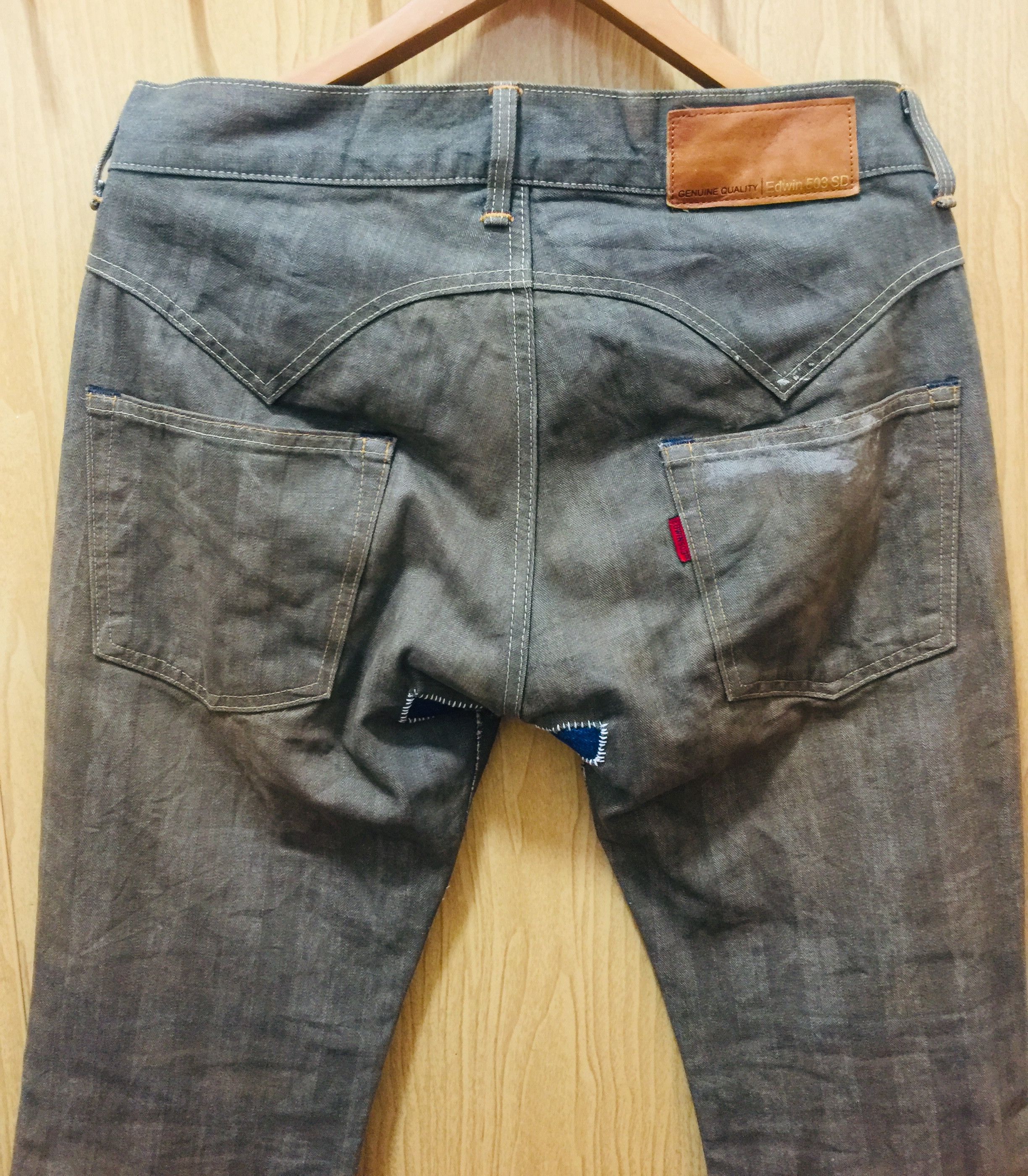 Japanese Brand Vintage Edwin Distressed Denim Travis Scott Fashion Style Size US 33 - 7 Thumbnail