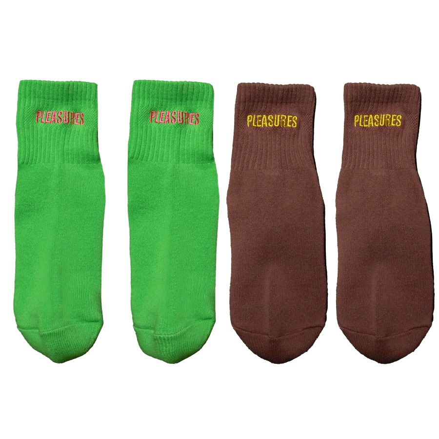 Pleasures SOCKS - 2 PACK (BROWN + GREEN) Size ONE SIZE - 5 Thumbnail