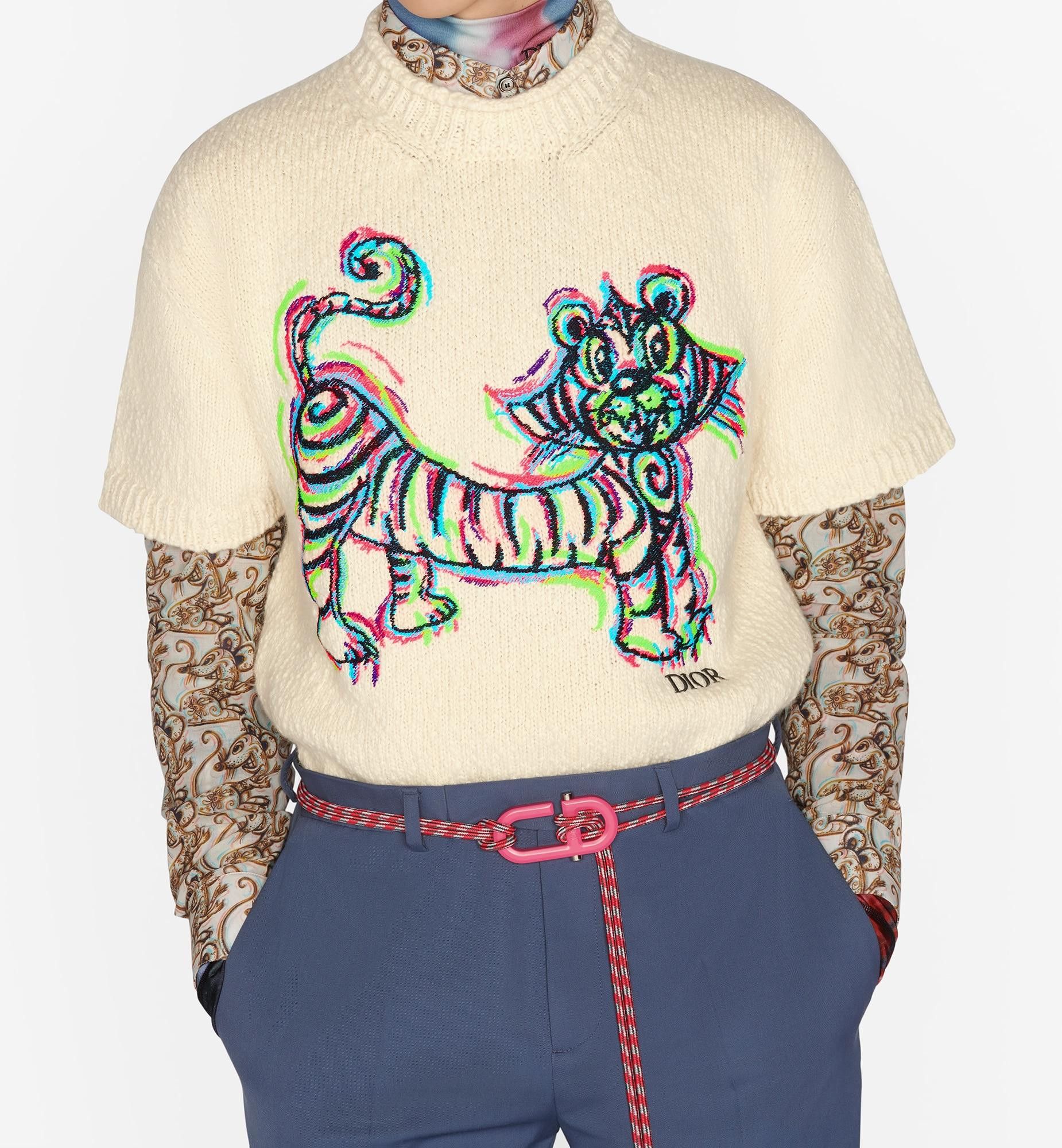Dior Dior and Kenny Scharf Knit T-Shirt White Size US S / EU 44-46 / 1 - 4 Thumbnail