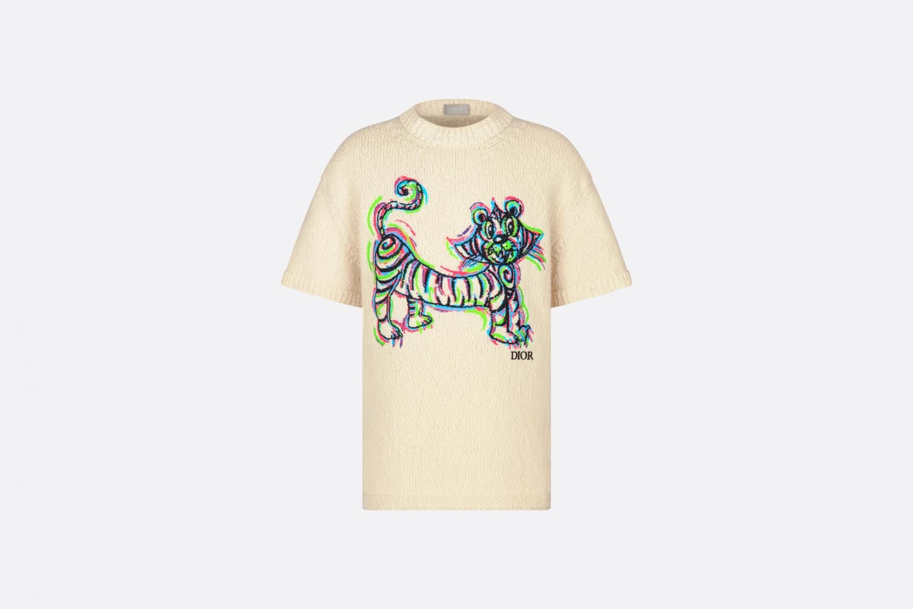 Dior Dior and Kenny Scharf Knit T-Shirt White Size US S / EU 44-46 / 1 - 1 Thumbnail
