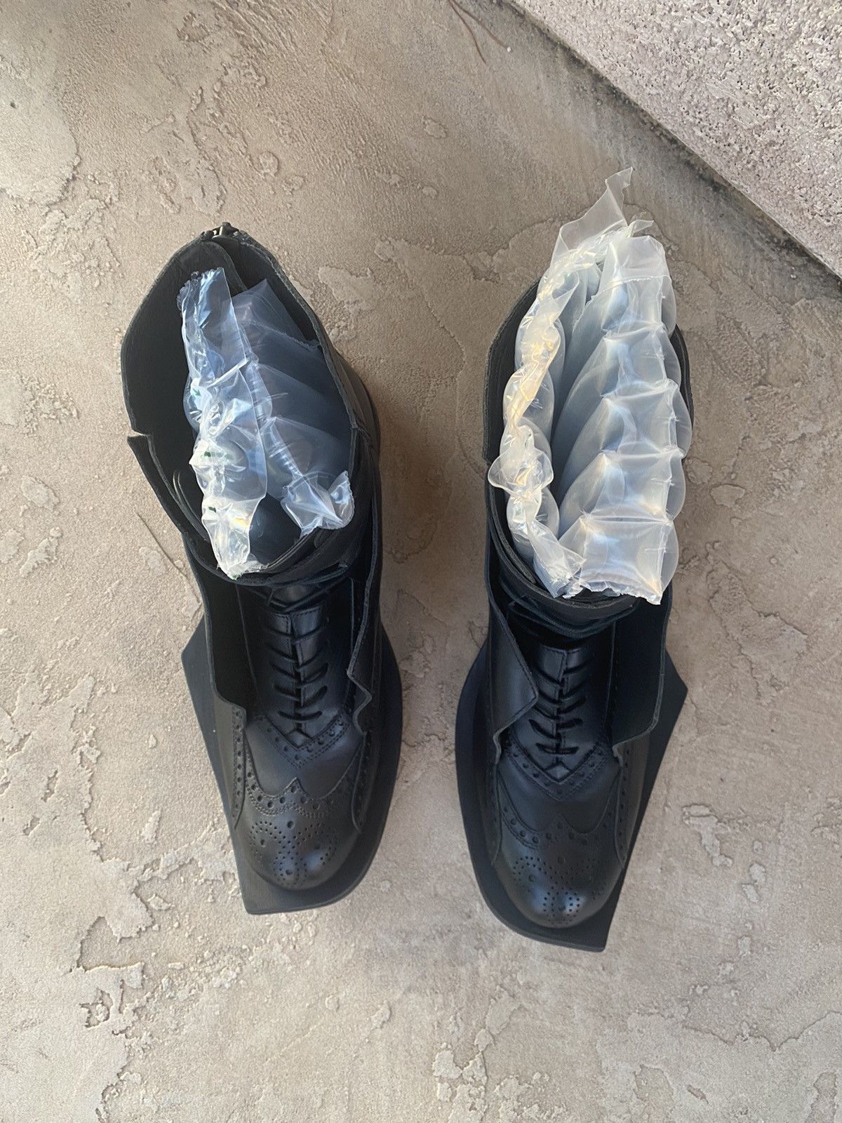 Juun.J Juun.j Runway Fall 2011 Geometric Brogue Boots Size US 11 / EU 44 - 3 Thumbnail