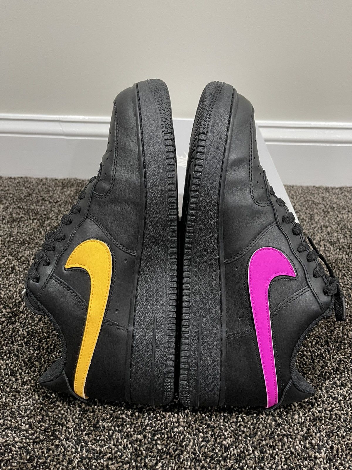 Nike Nike Air Force 1 Low Black Swoosh Pack All Star 2018 Size US 10 / EU 43 - 5 Thumbnail