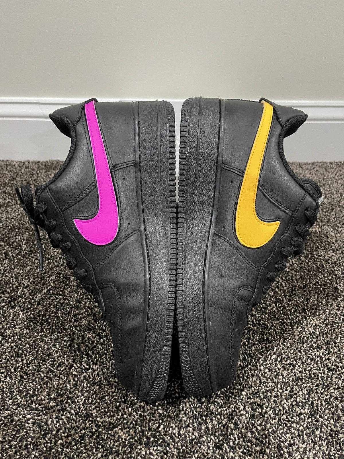 Nike Nike Air Force 1 Low Black Swoosh Pack All Star 2018 Size US 10 / EU 43 - 7 Thumbnail