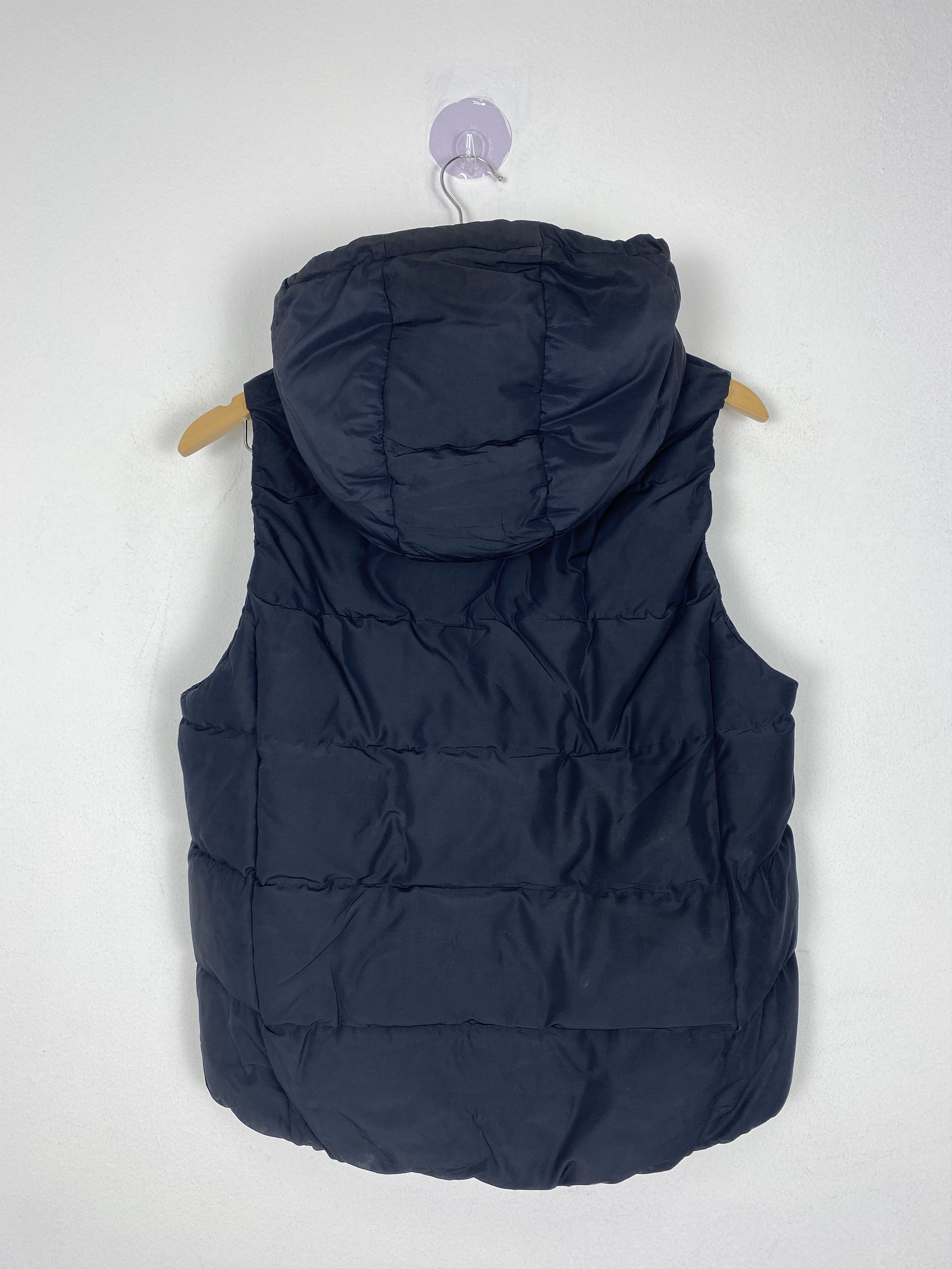 GU Vintage GU Puffer Hoodie Plain Balck Vest V0145 Size US S / EU 44-46 / 1 - 6 Thumbnail