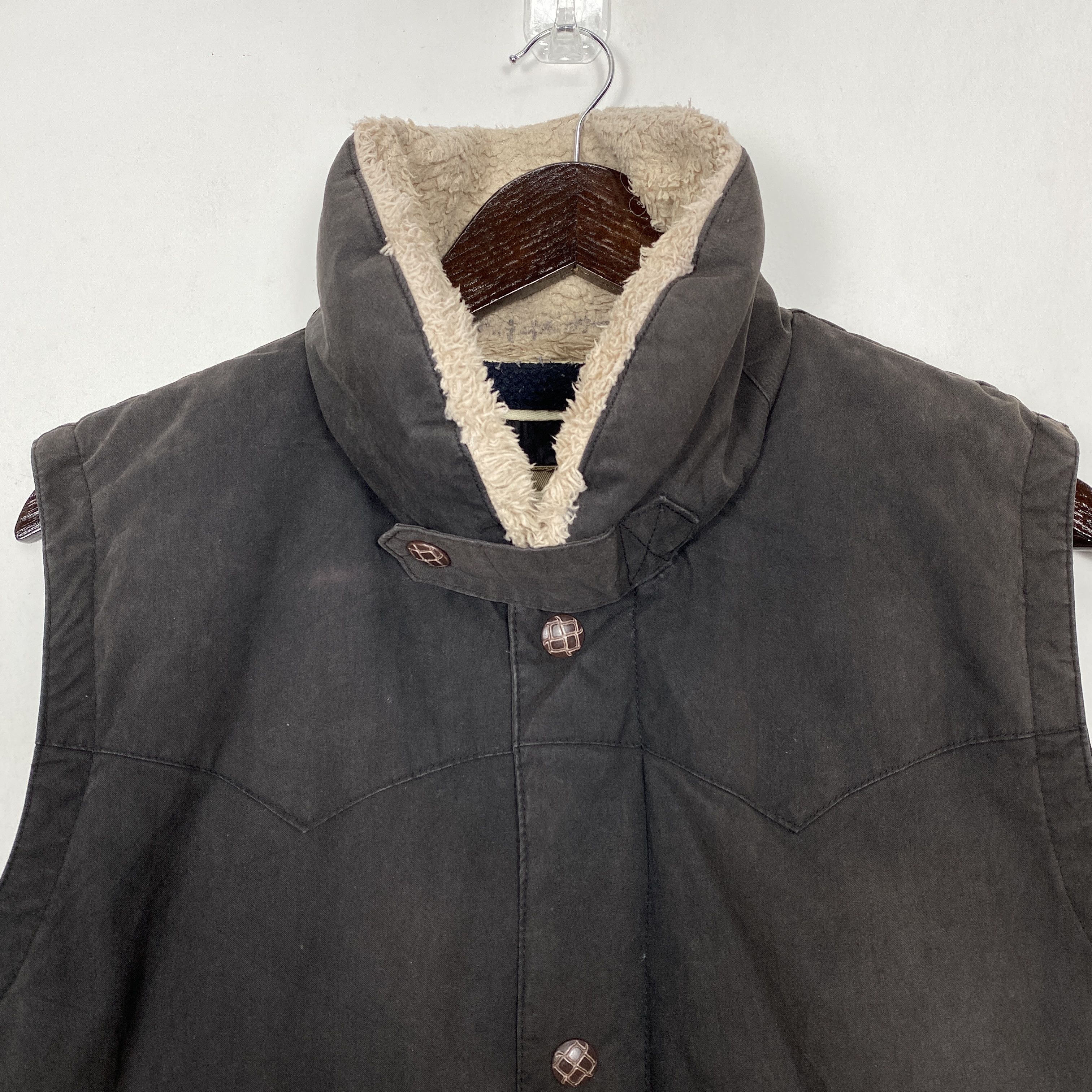 Japanese Brand Vintage Japanese Brand Fleece Lining Vest Size US M / EU 48-50 / 2 - 2 Thumbnail
