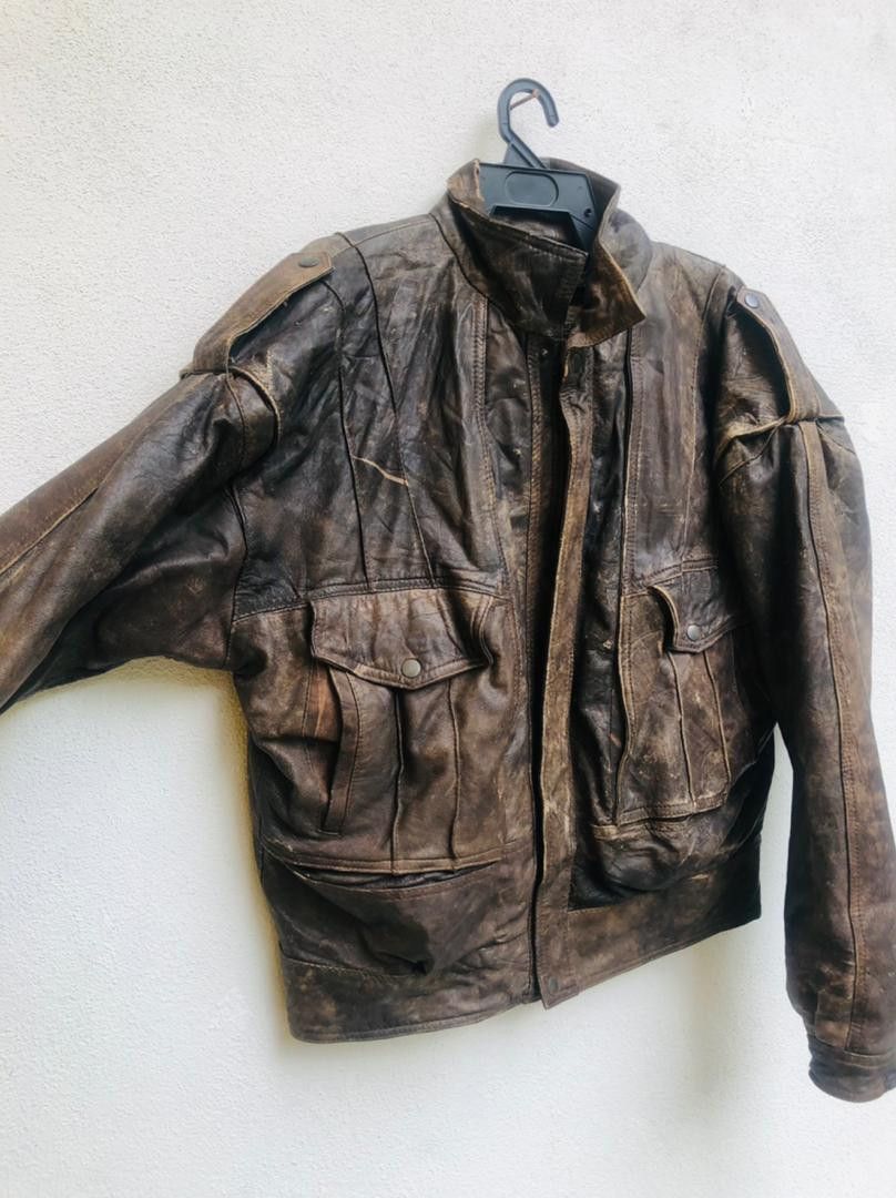 Japanese Brand × Vintage Vintage Leather Jacket Travis Scott Fashion Style Size US L / EU 52-54 / 3 - 4 Thumbnail