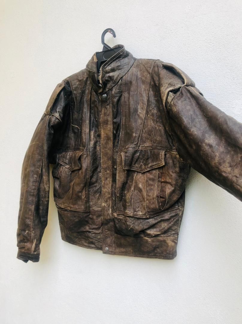 Japanese Brand × Vintage Vintage Leather Jacket Travis Scott Fashion Style Size US L / EU 52-54 / 3 - 5 Thumbnail