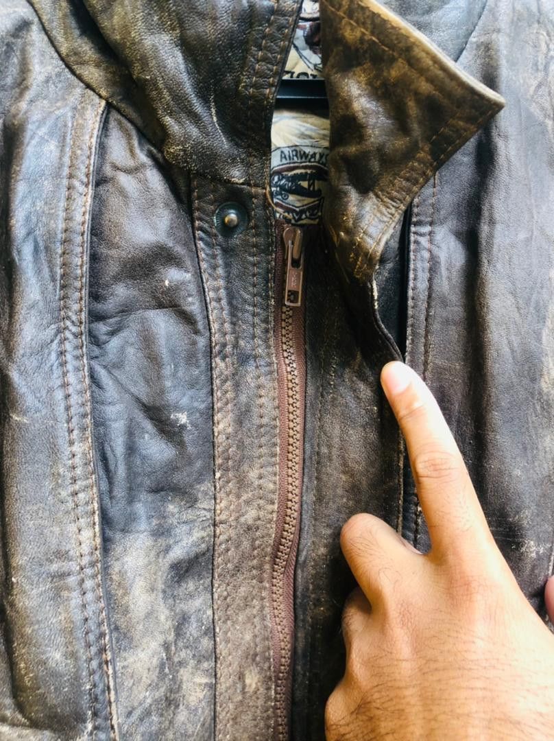 Japanese Brand × Vintage Vintage Leather Jacket Travis Scott Fashion Style Size US L / EU 52-54 / 3 - 6 Thumbnail