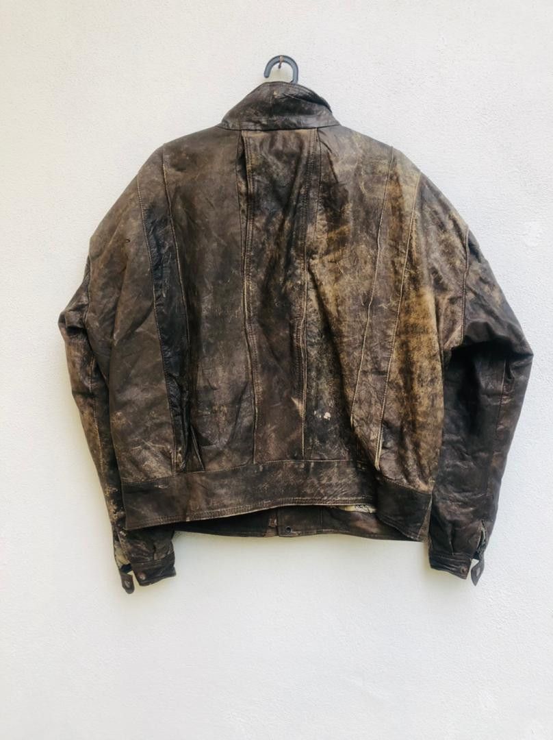 Japanese Brand × Vintage Vintage Leather Jacket Travis Scott Fashion Style Size US L / EU 52-54 / 3 - 2 Thumbnail