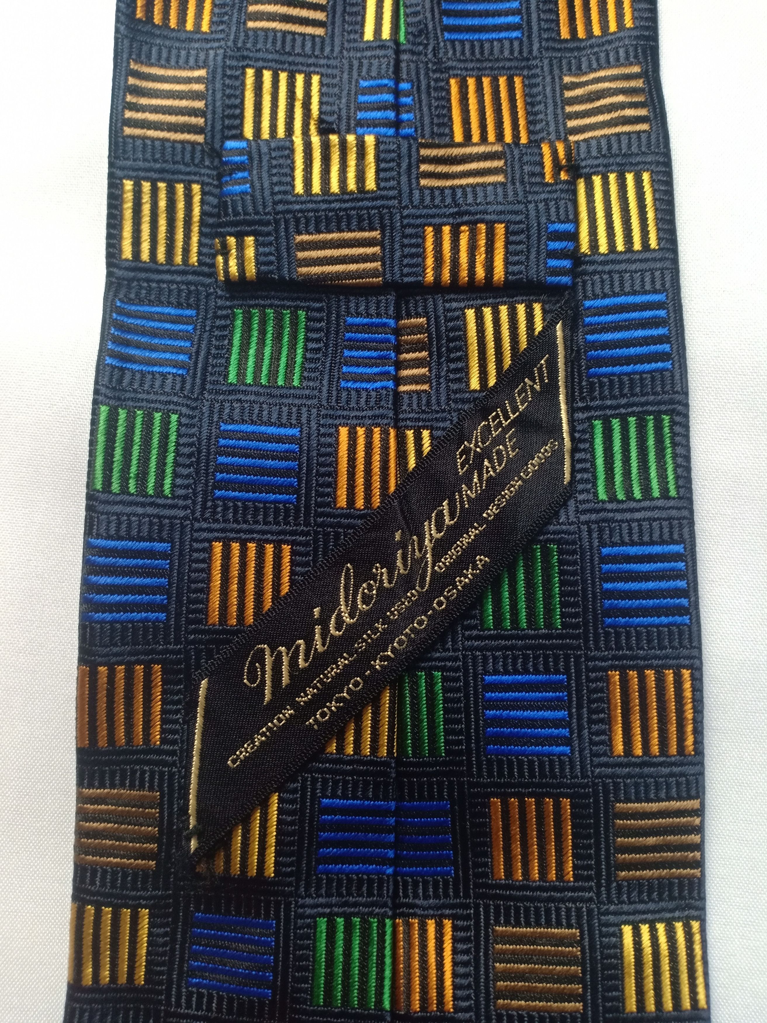 Handmade Midoriya Natural silk neck tie multicolor Size ONE SIZE - 3 Thumbnail