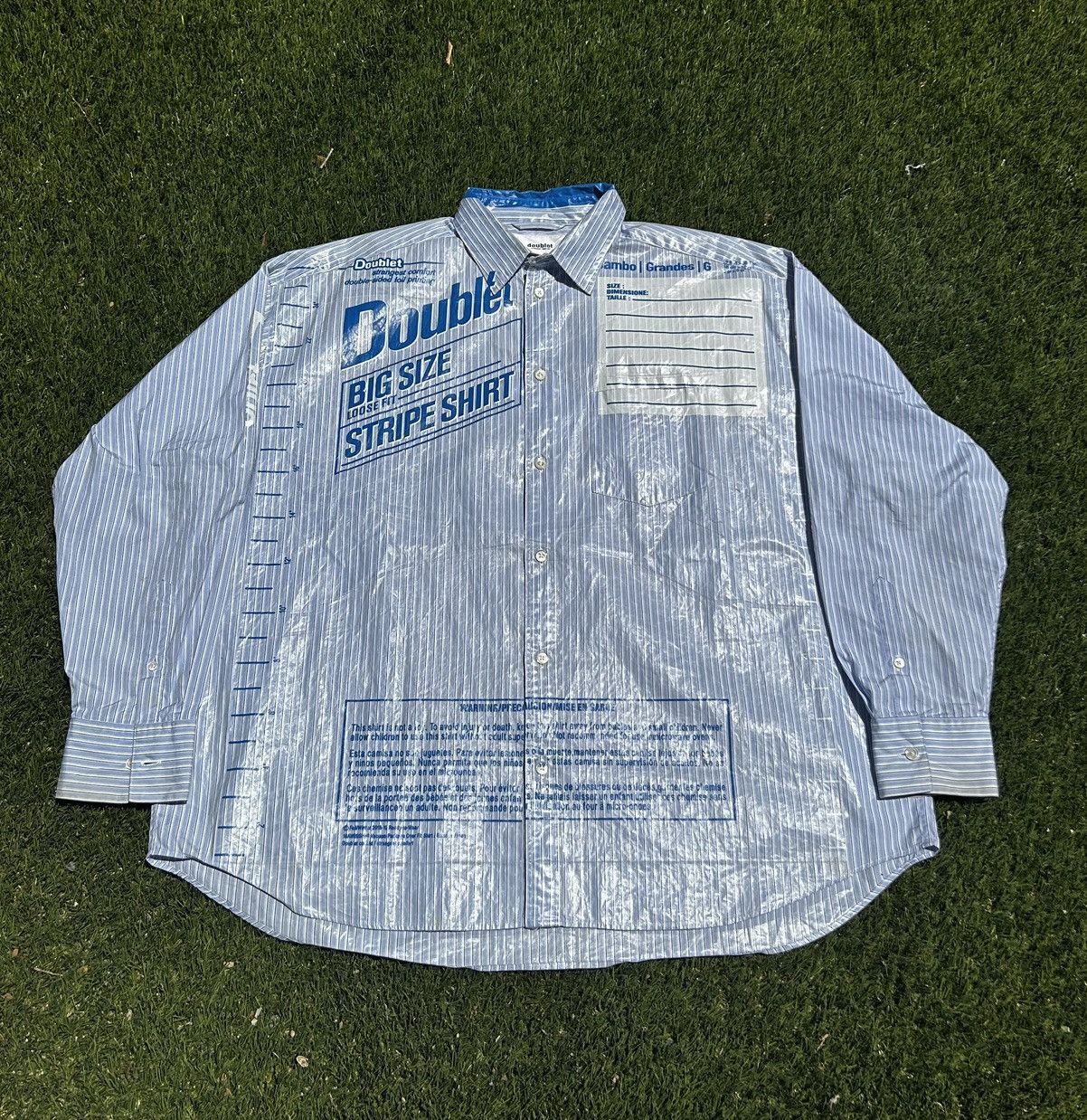 image of Doublet Freezer Packaging Shirt in White, Men's (Size Small)