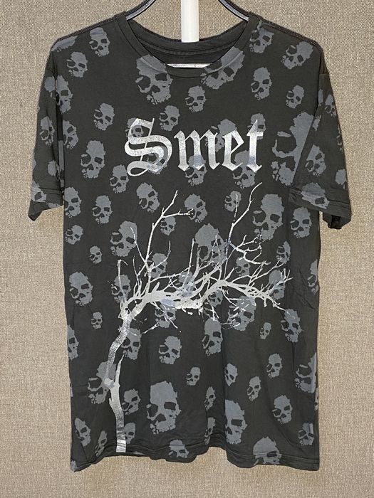 Vintage Vintage Smet By Christian Audigier All Over Skulls T Shirt