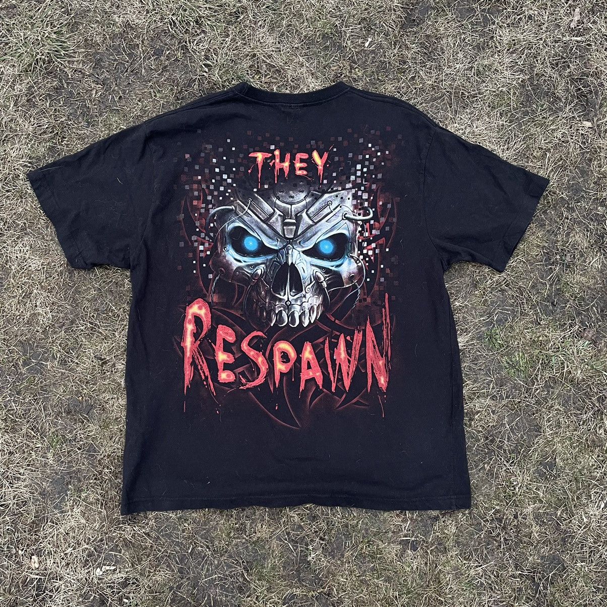Vintage Vintage 90s Skull Graphic Tee Gamer Dark Horror Skate XL Size US XL / EU 56 / 4 - 6 Thumbnail