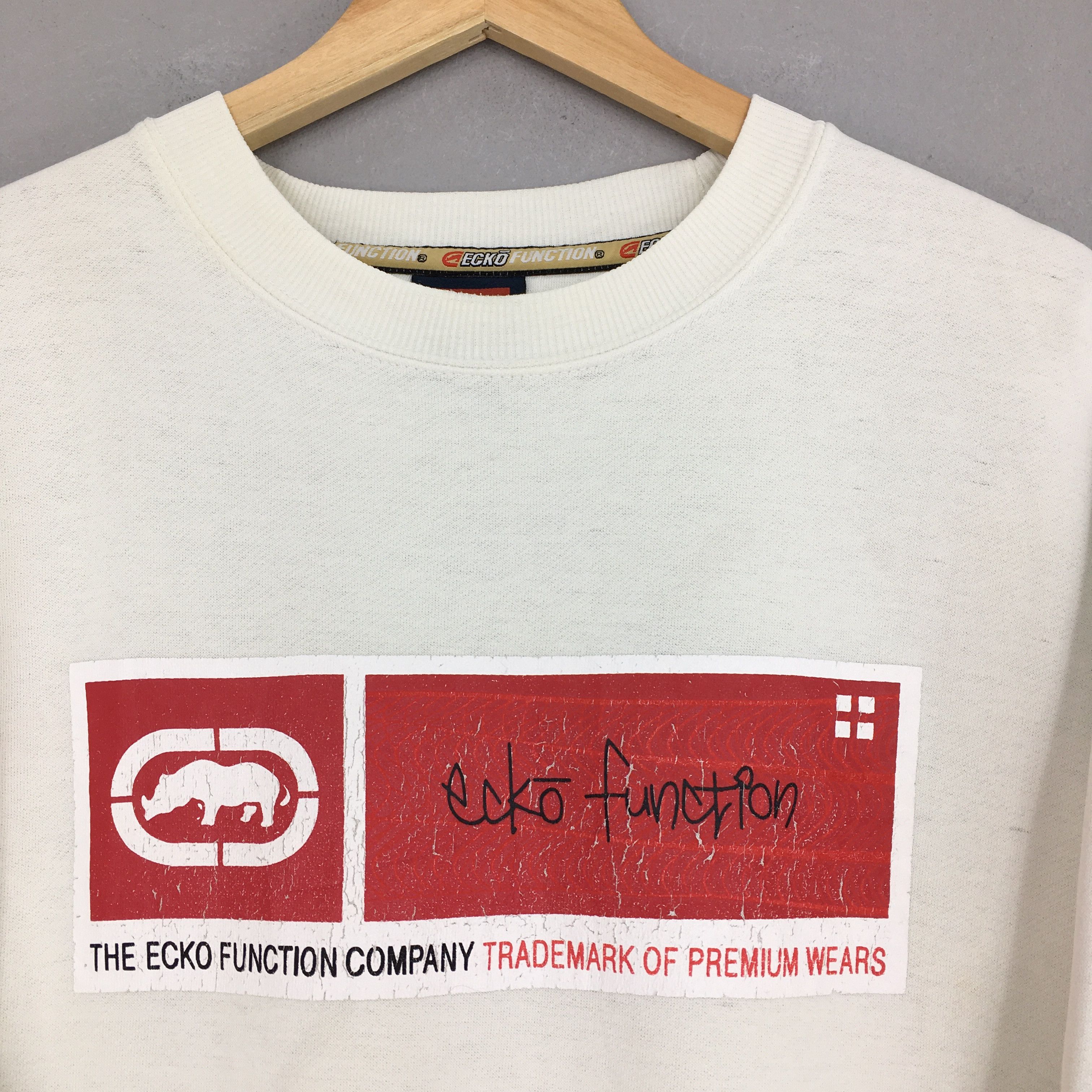 Ecko Unltd. × Marc Ecko × Vintage Vintage Ecko Function White Sweatshirt Medium Size US M / EU 48-50 / 2 - 2 Thumbnail