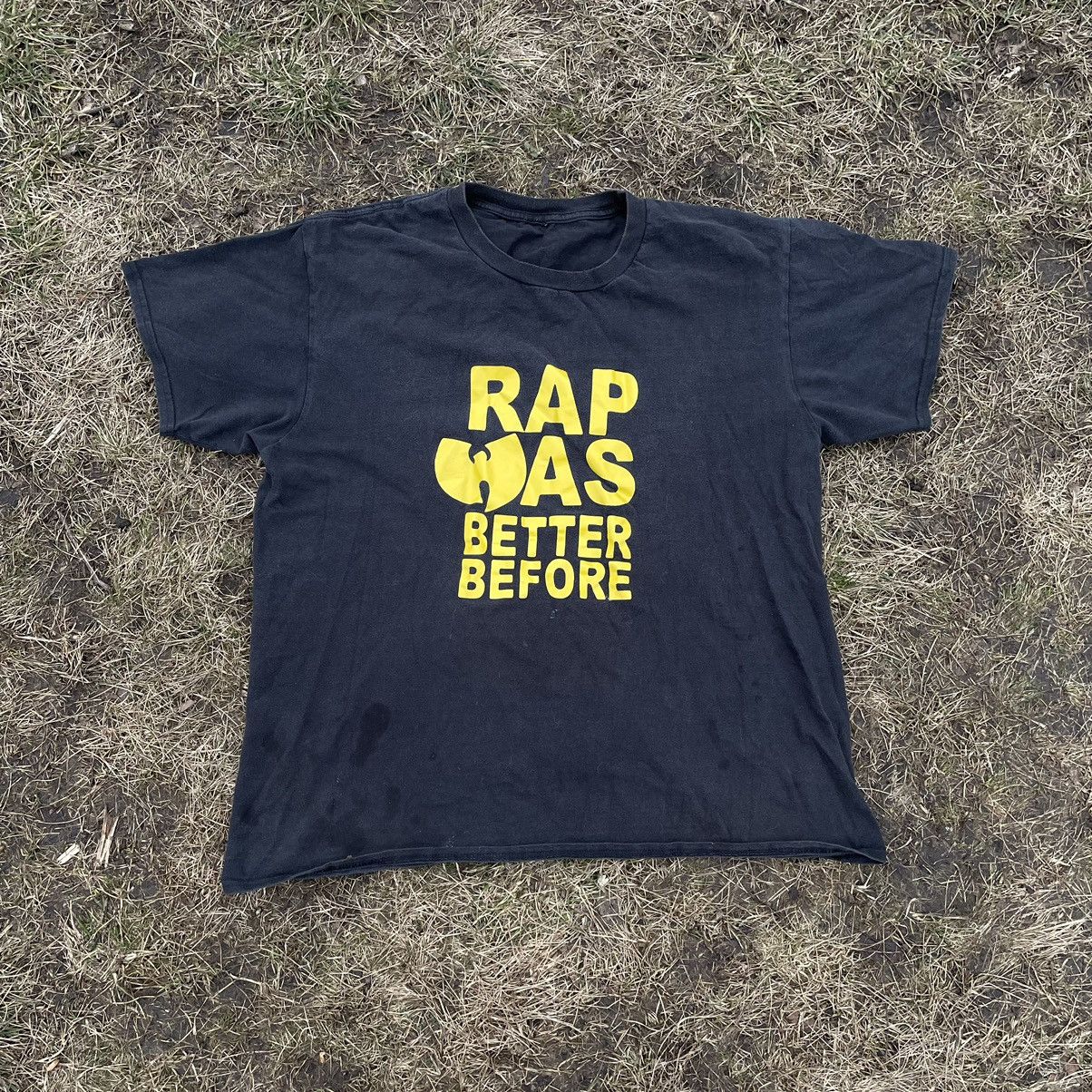 Vintage Vintage 90s Rap Was Better Before Graphic Tee Yellow Rave XL Size US XL / EU 56 / 4 - 1 Thumbnail