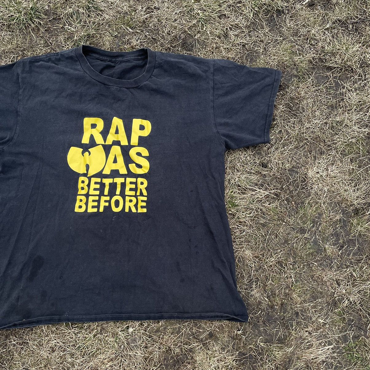 Vintage Vintage 90s Rap Was Better Before Graphic Tee Yellow Rave XL Size US XL / EU 56 / 4 - 3 Thumbnail