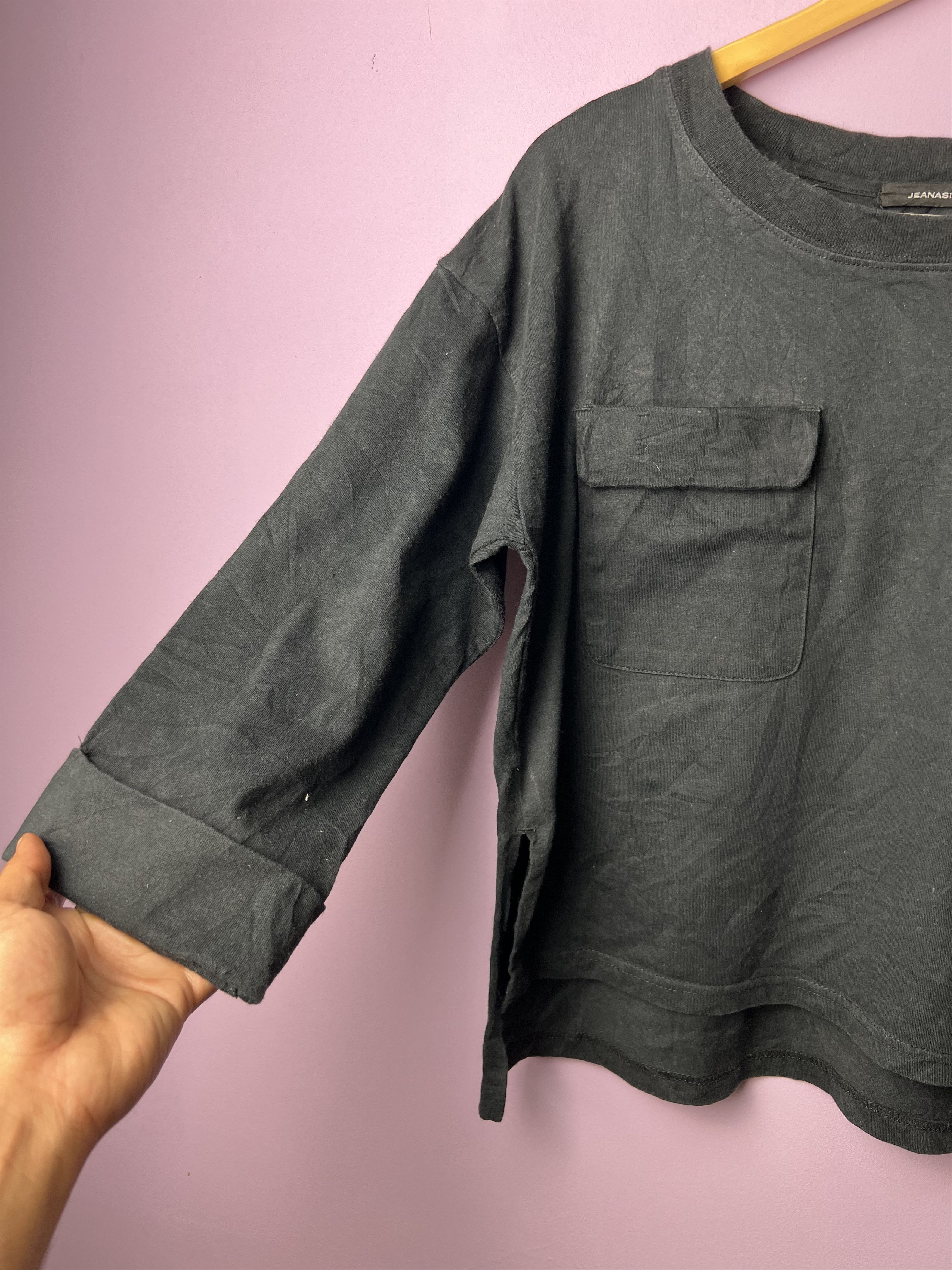Other 🔥Jeanasis Cropped Double Pocket Long Sleeve Tees Size US M / EU 48-50 / 2 - 8 Thumbnail