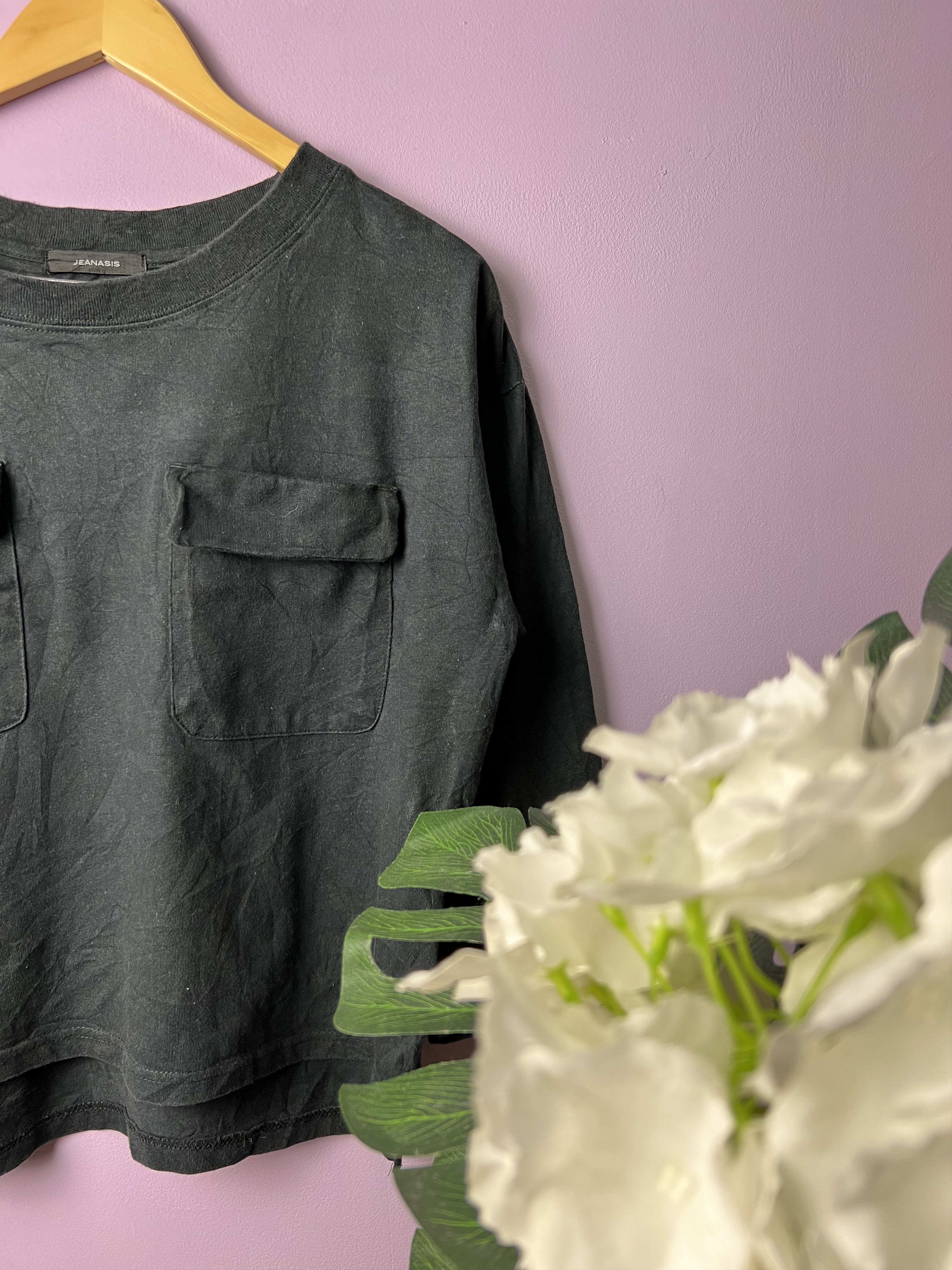 Other 🔥Jeanasis Cropped Double Pocket Long Sleeve Tees Size US M / EU 48-50 / 2 - 6 Thumbnail