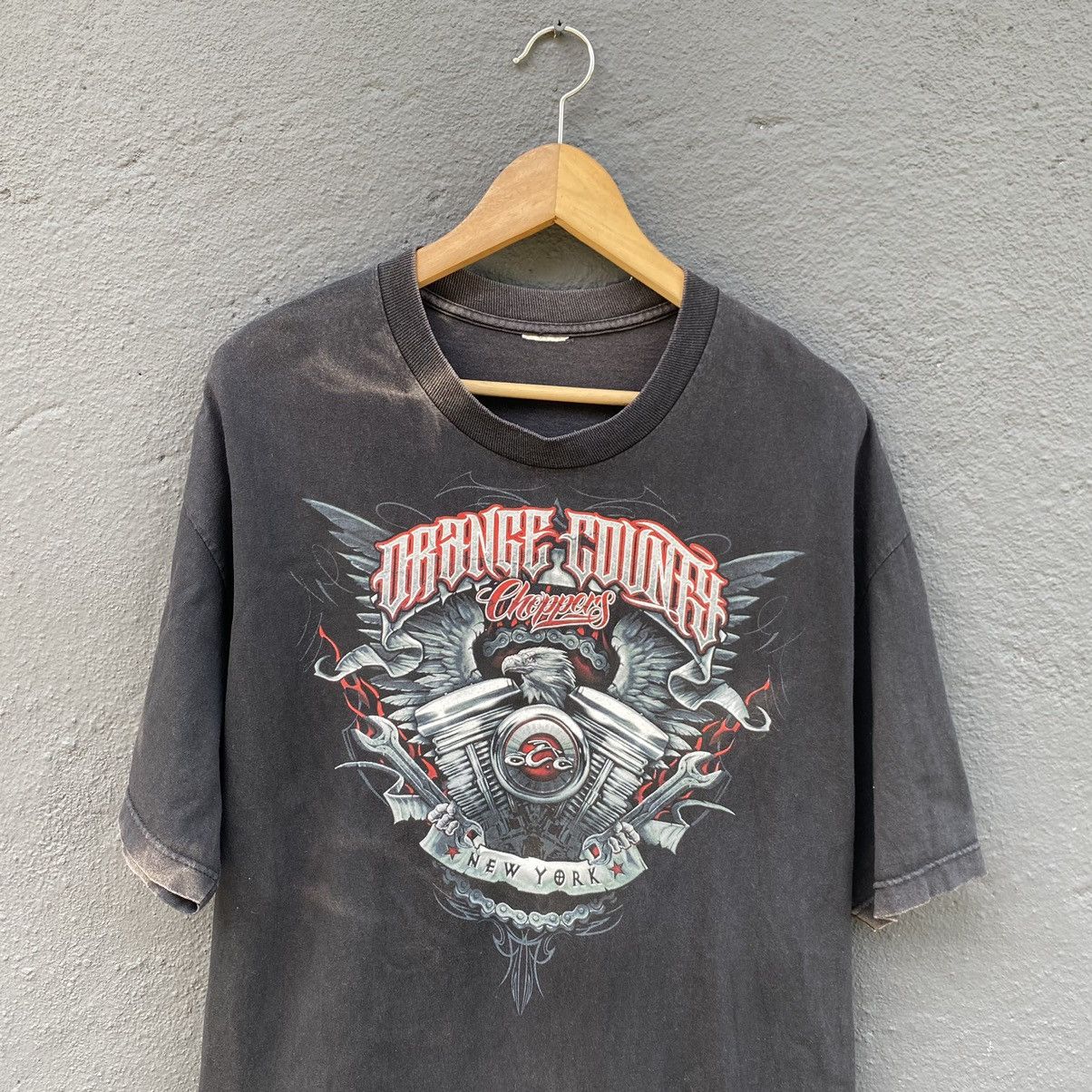 West Coast Choppers Thrashed Faded Vintage Y2K Orange County Choppers ERD TEE Size US XL / EU 56 / 4 - 3 Thumbnail