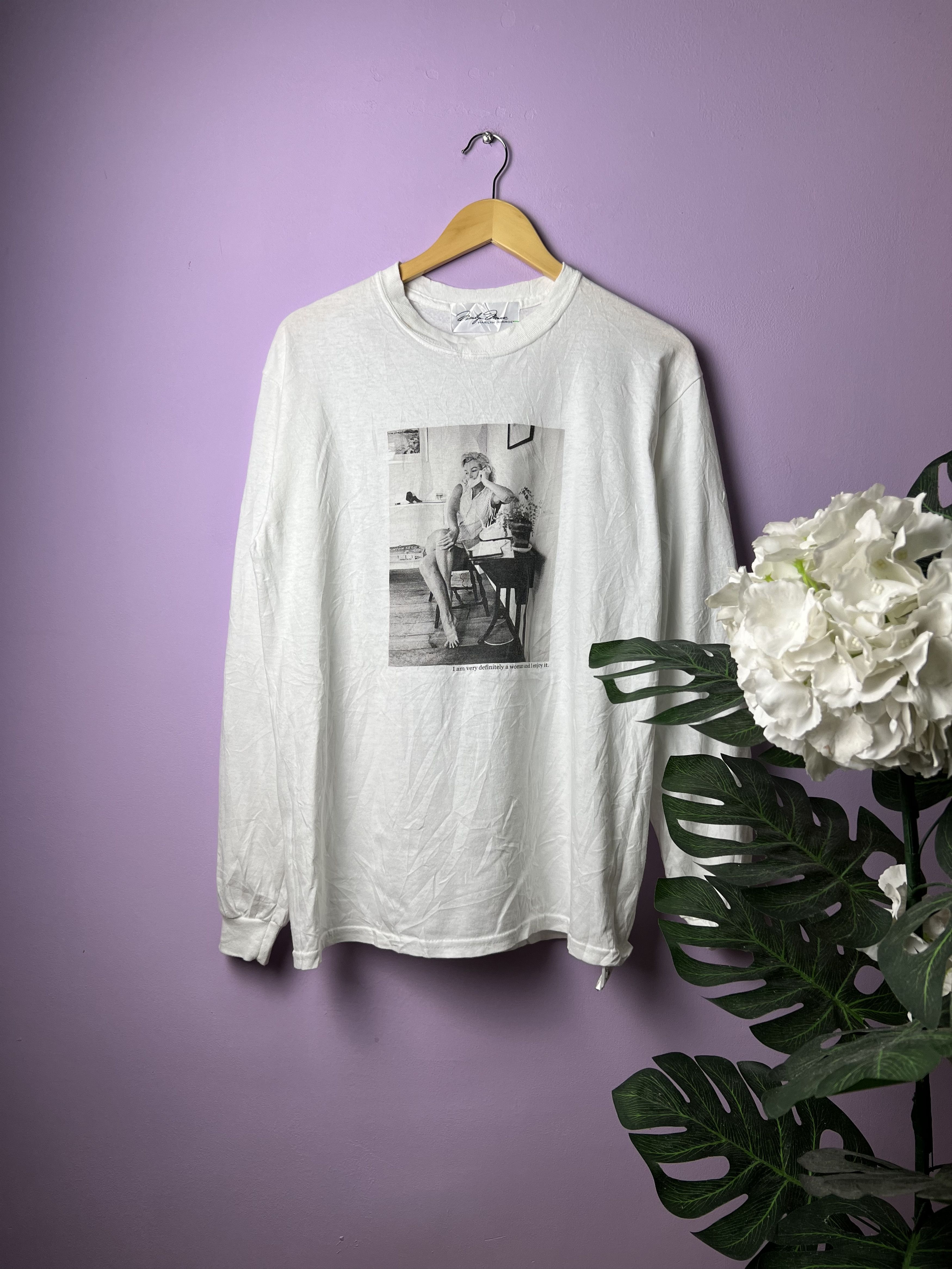 Japanese Brand 🔥Rare Marilyn Monroe With Signature Long Sleeve Tees Size US M / EU 48-50 / 2 - 1 Thumbnail