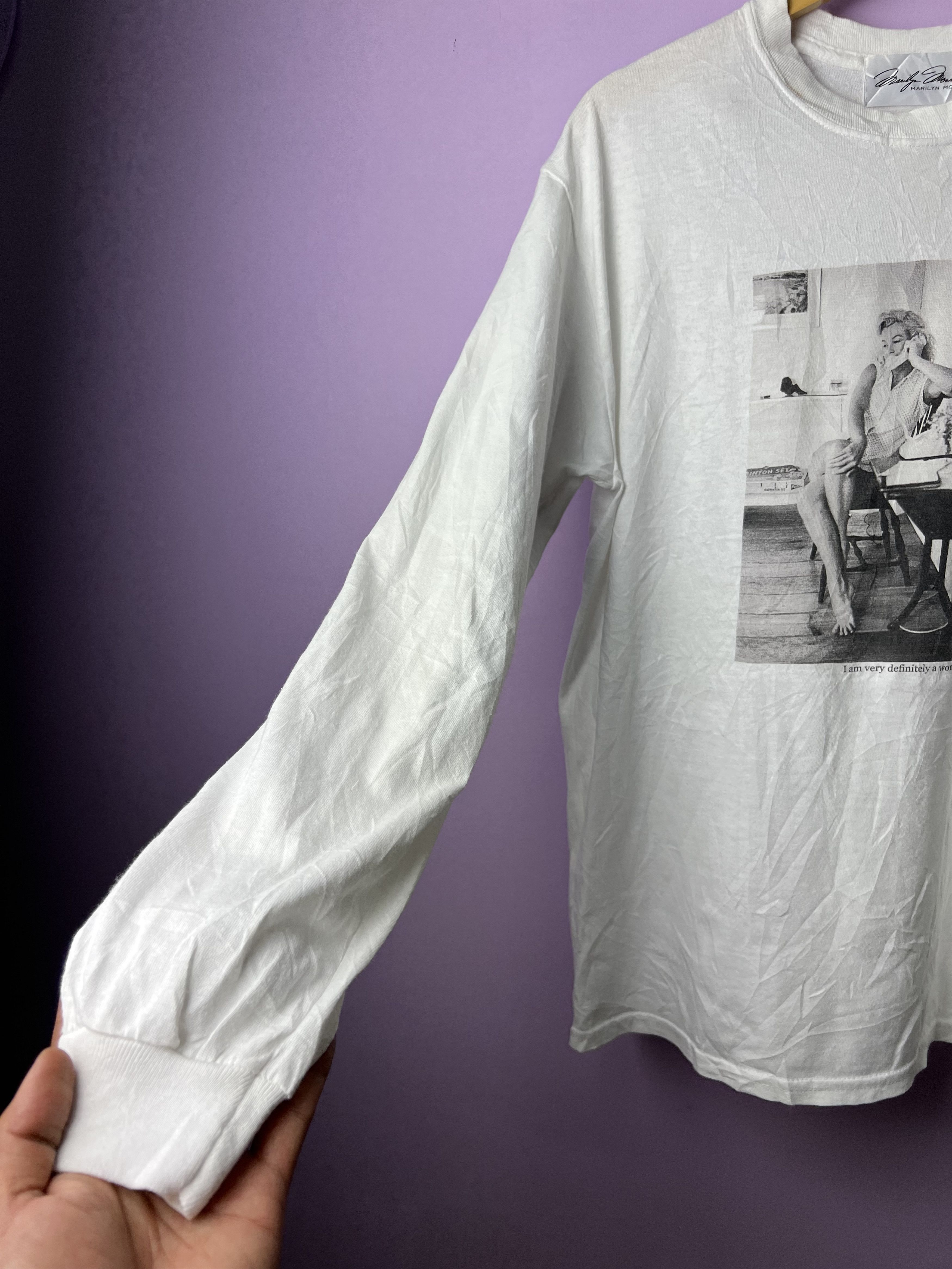 Japanese Brand 🔥Rare Marilyn Monroe With Signature Long Sleeve Tees Size US M / EU 48-50 / 2 - 7 Thumbnail