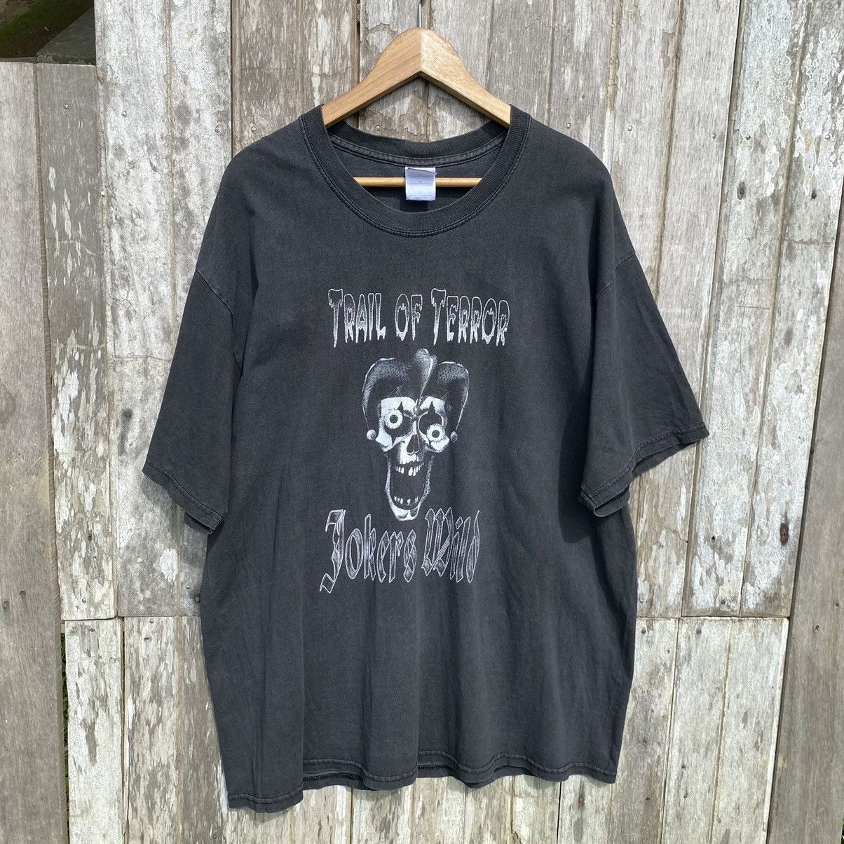 Vintage Thrashed Faded Vintage Y2K Trail Of Terror Jokers Wild Tee Size US XL / EU 56 / 4 - 1 Thumbnail