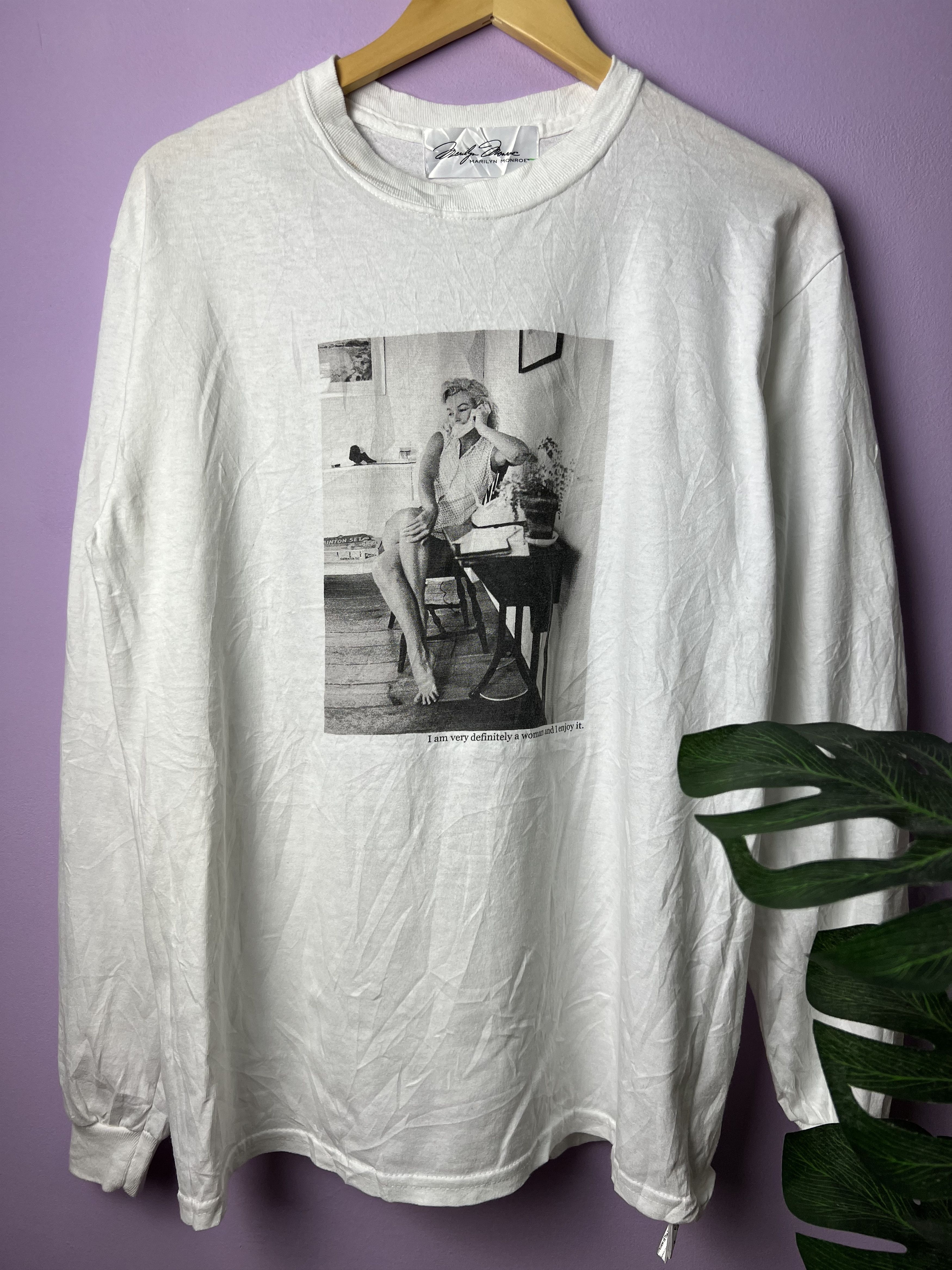 Japanese Brand 🔥Rare Marilyn Monroe With Signature Long Sleeve Tees Size US M / EU 48-50 / 2 - 2 Thumbnail