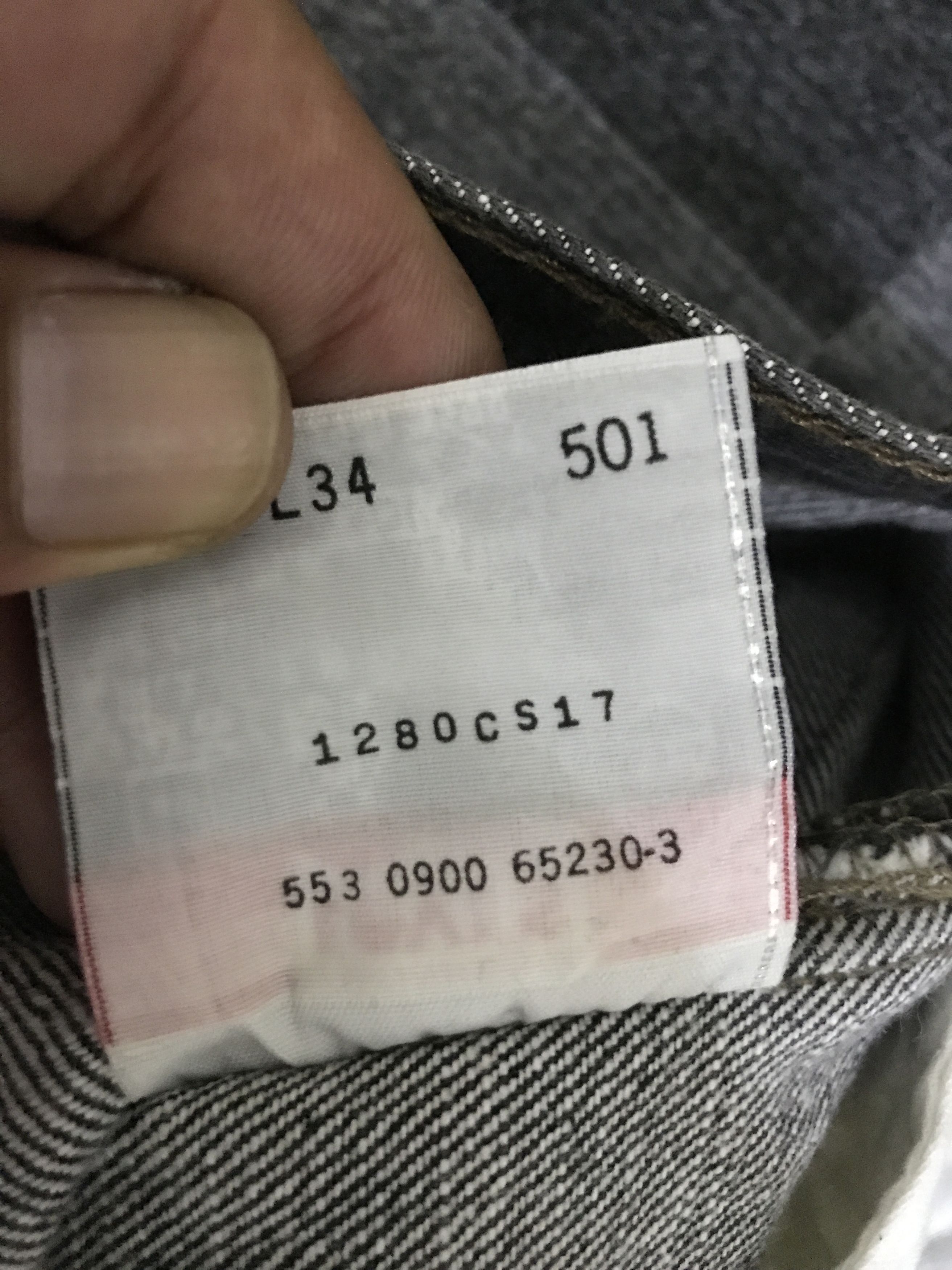 Levi's VLEV111 Vintage Levis 501 Black Jeans Size US 27 - 14 Thumbnail