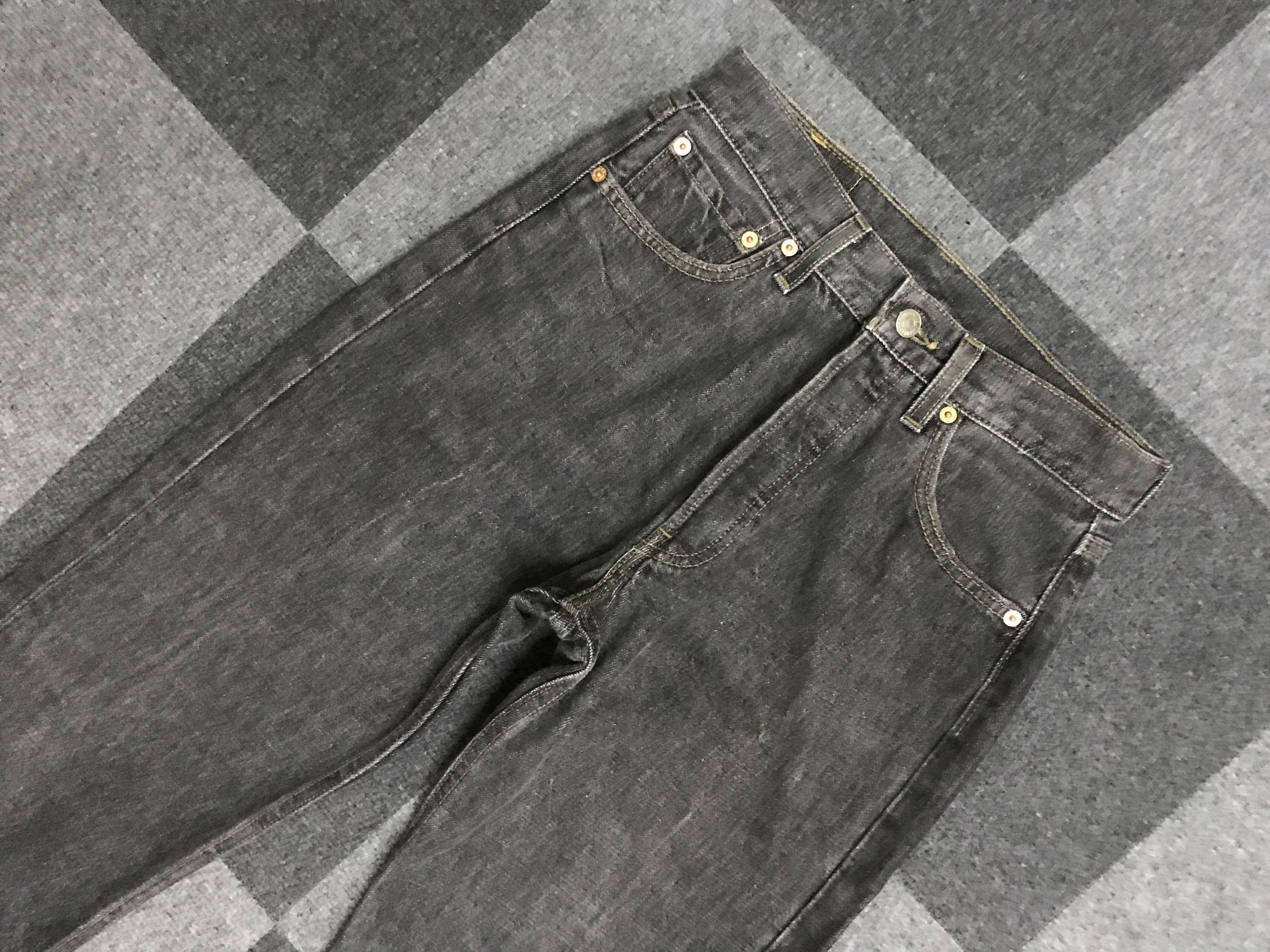 Levi's VLEV111 Vintage Levis 501 Black Jeans Size US 27 - 2 Thumbnail
