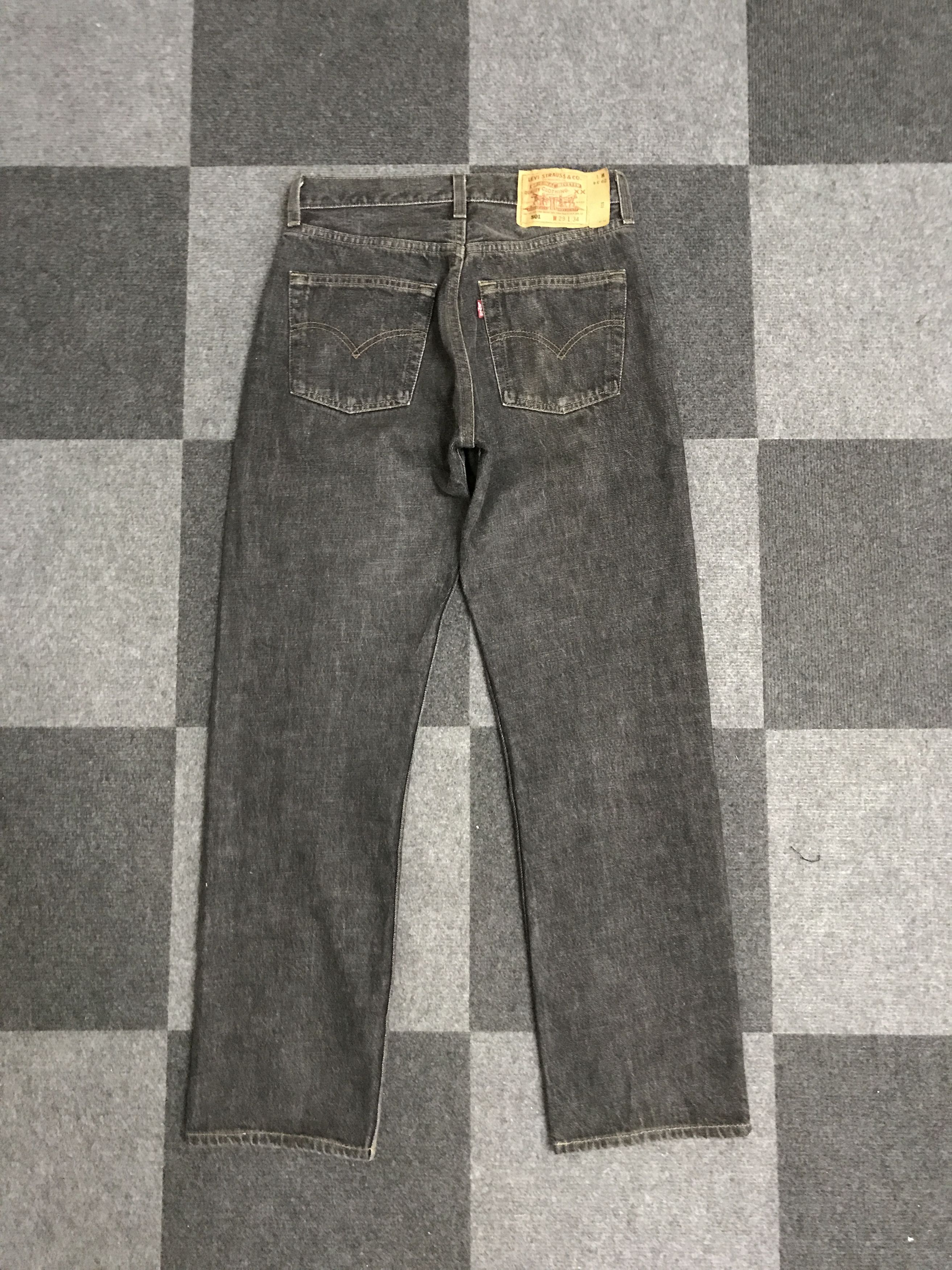 Levi's VLEV111 Vintage Levis 501 Black Jeans Size US 27 - 6 Thumbnail