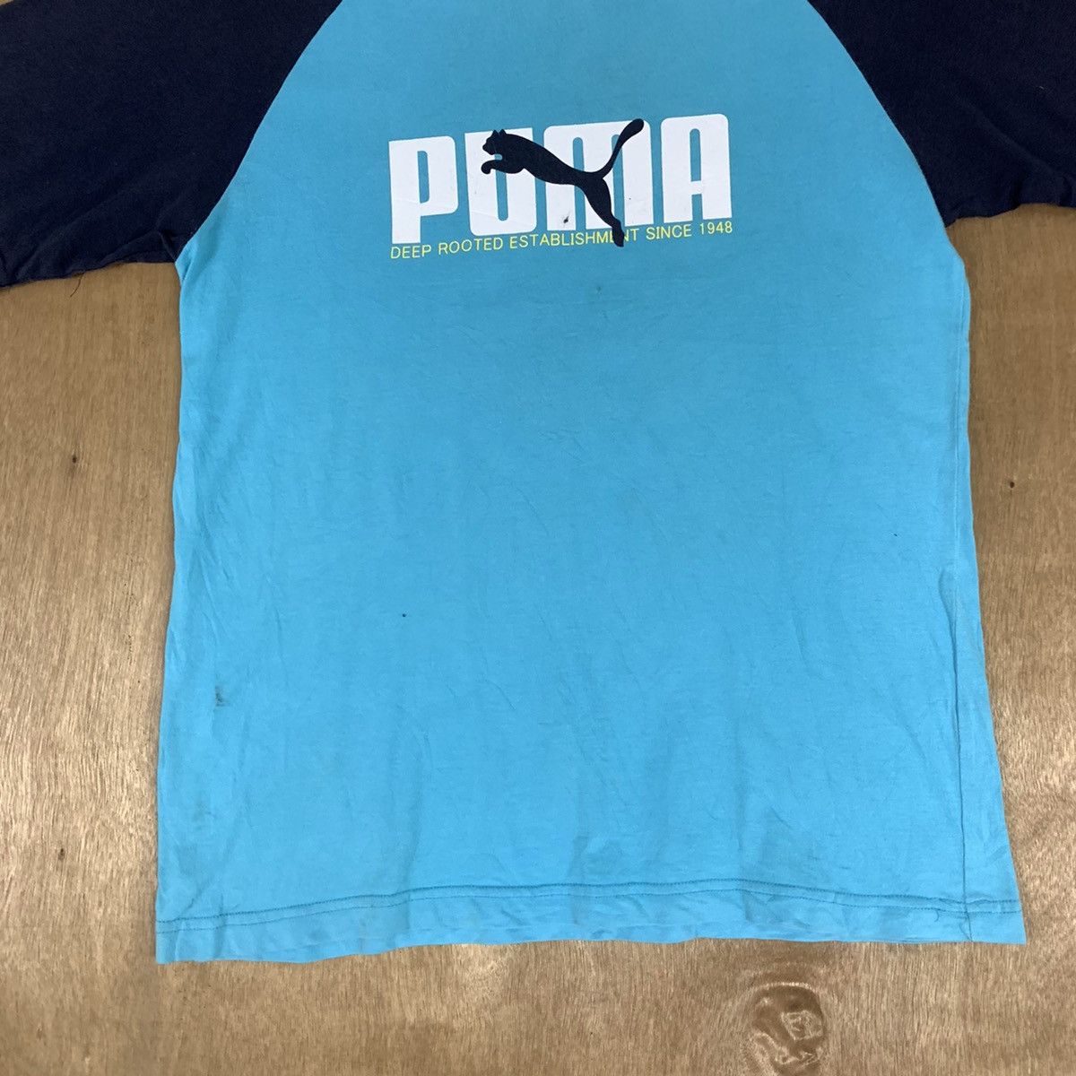 Puma 90s PUMA Embroidery BigLogo Cheetah Raglan Sportwear Tshirt Size US S / EU 44-46 / 1 - 4 Thumbnail