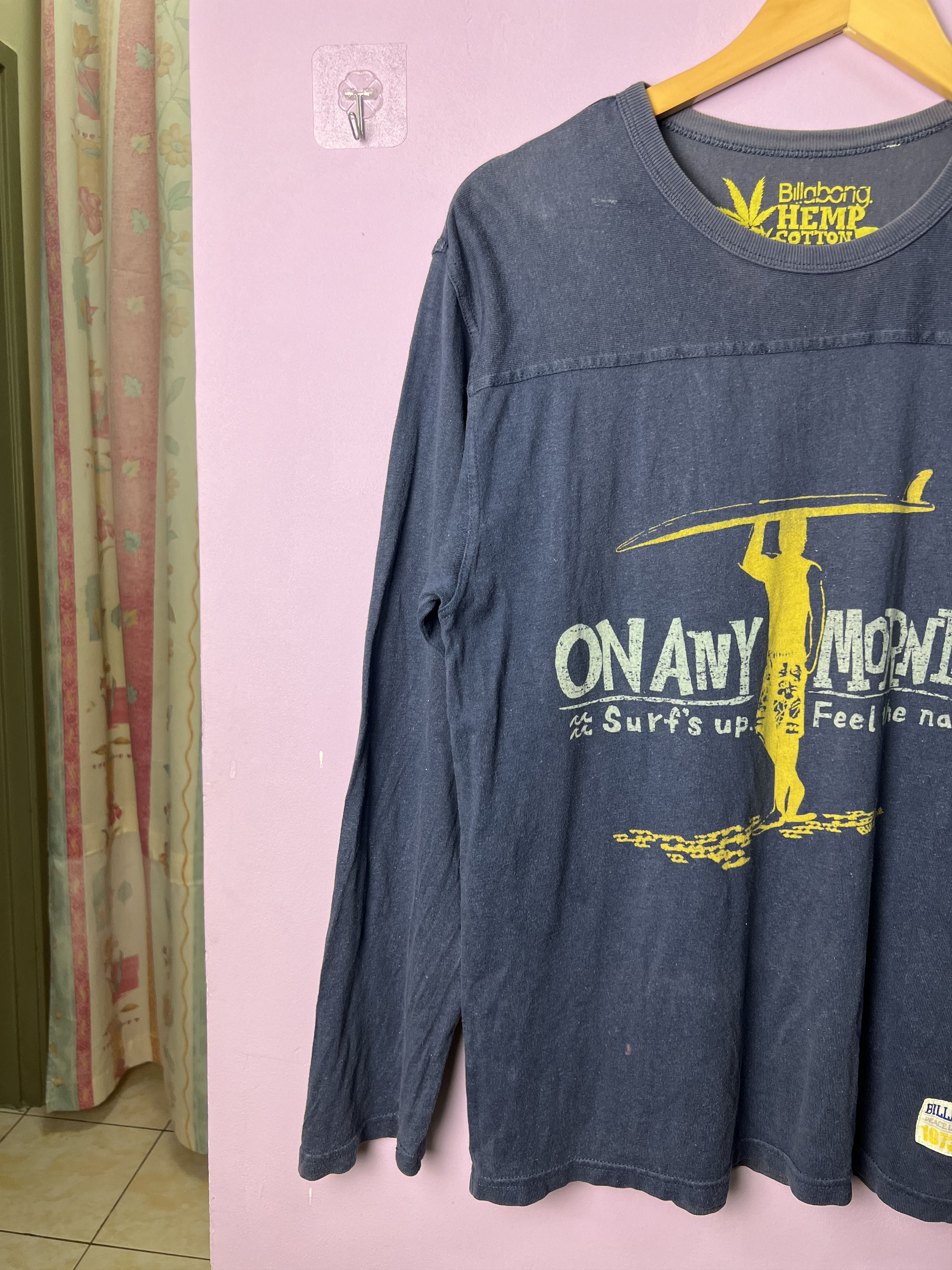 Billabong 🔥Rare Billabong Hemp Cotton Long Sleeves Tees Size US M / EU 48-50 / 2 - 3 Thumbnail