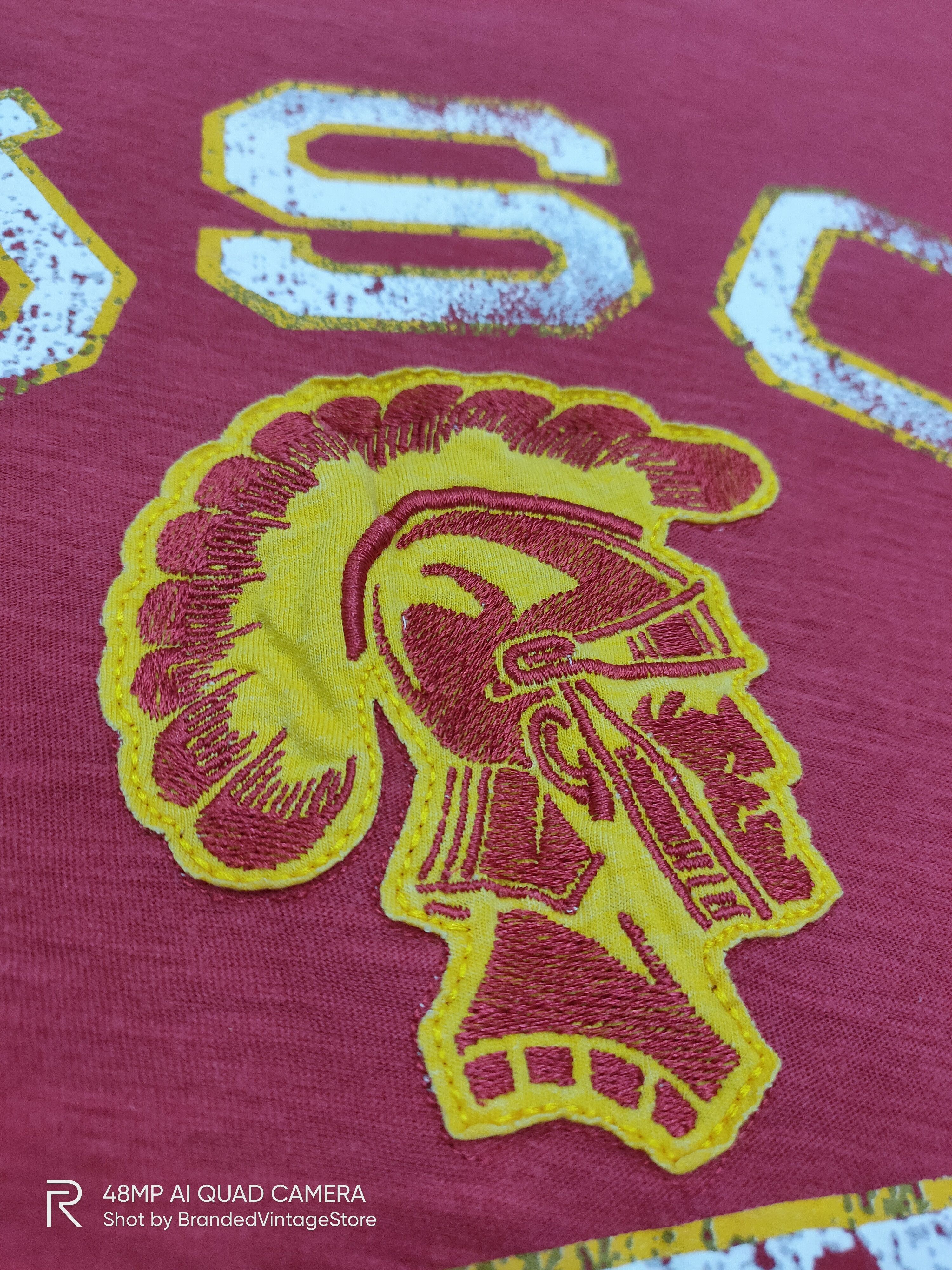 Eighty Eight Vintage 80s USC TROJANS Embroidery Big Logo Streetwear Tee Size US XXL / EU 58 / 5 - 4 Thumbnail