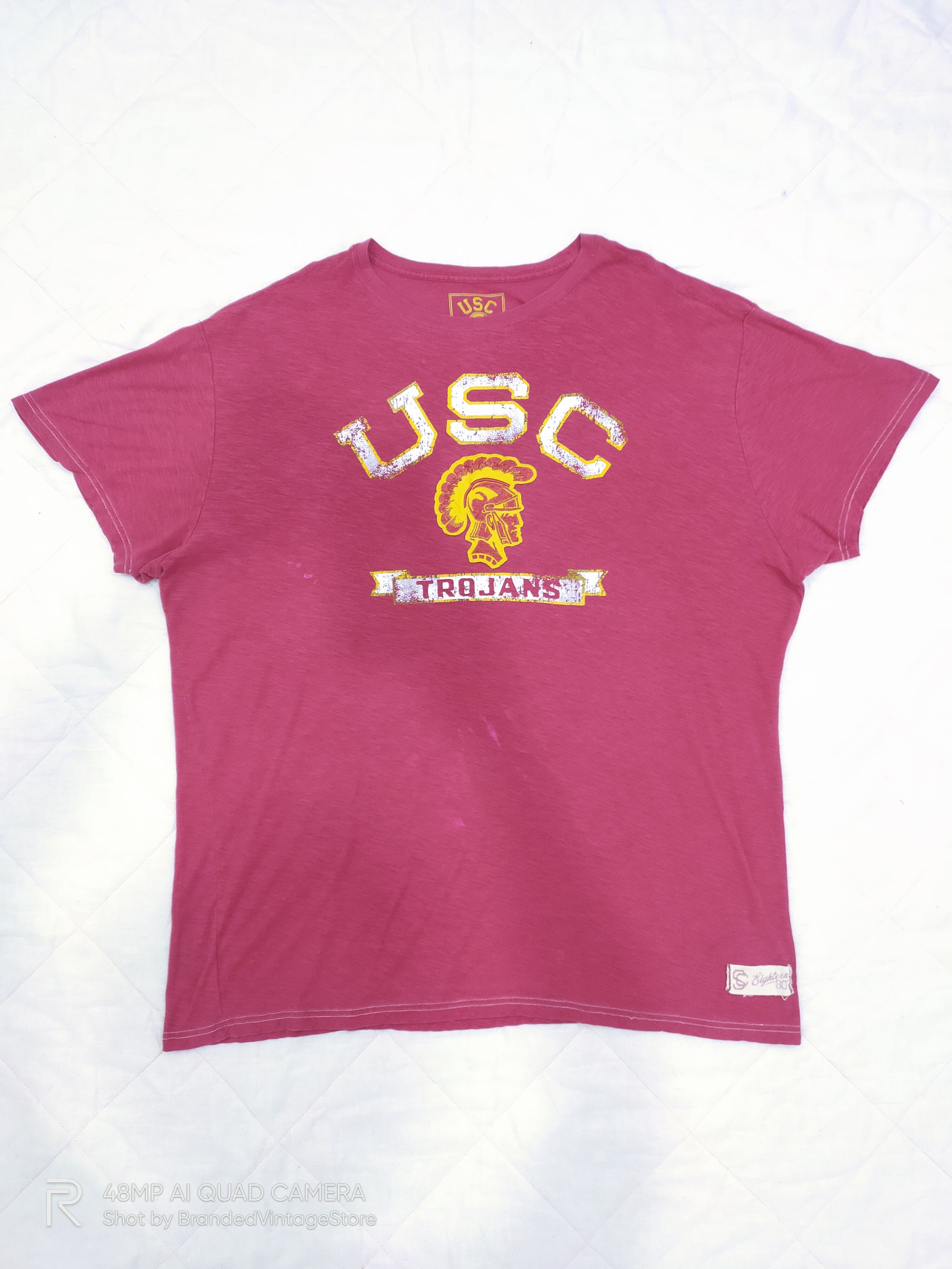Eighty Eight Vintage 80s USC TROJANS Embroidery Big Logo Streetwear Tee Size US XXL / EU 58 / 5 - 1 Thumbnail