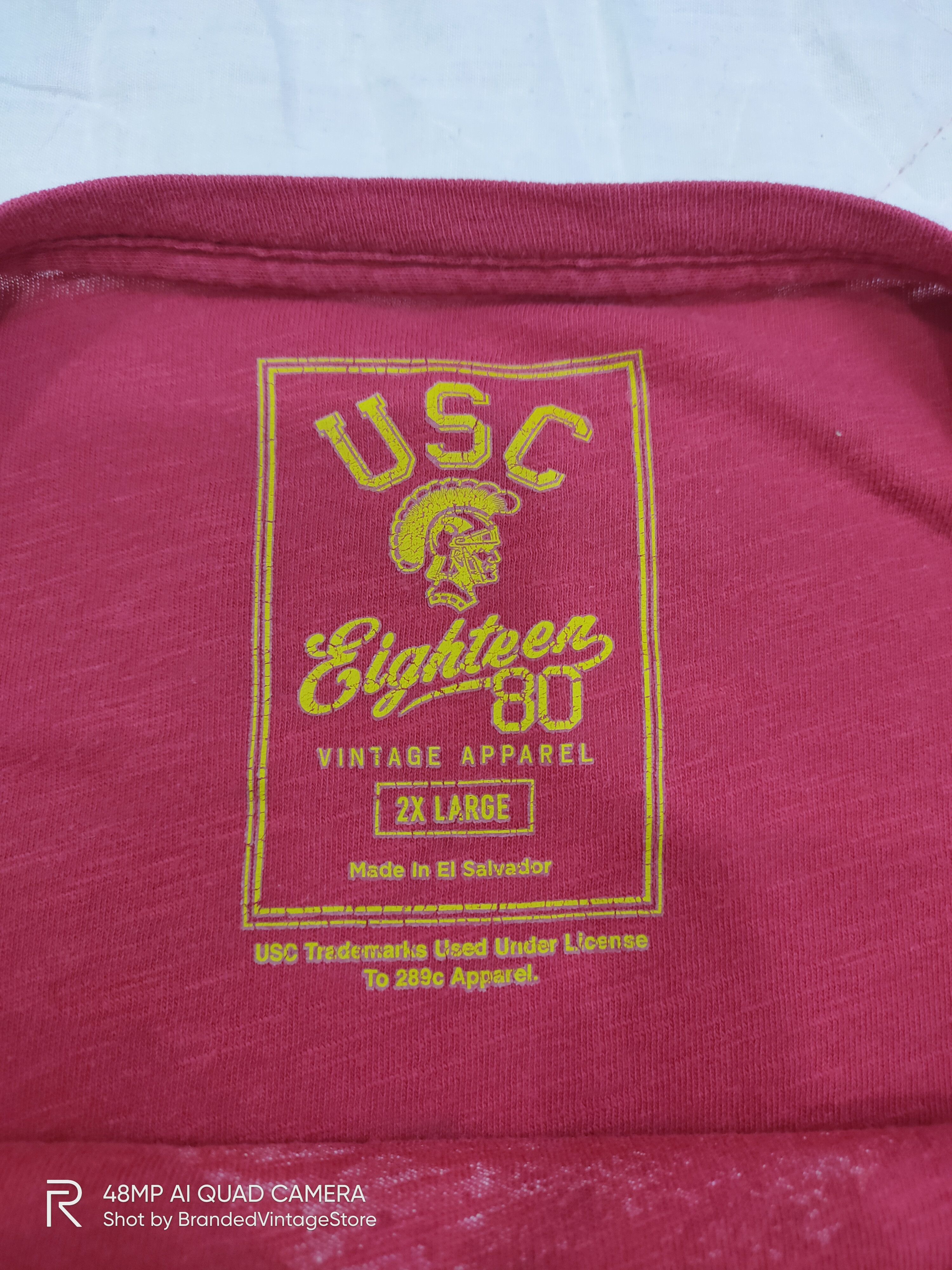 Eighty Eight Vintage 80s USC TROJANS Embroidery Big Logo Streetwear Tee Size US XXL / EU 58 / 5 - 8 Thumbnail