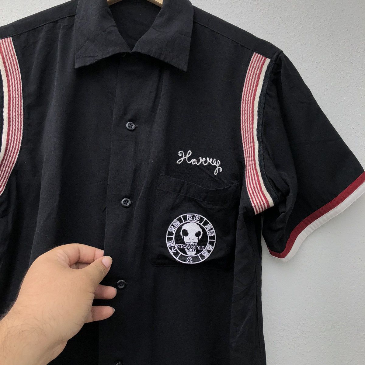 Japanese Brand PUNK STYLE SHIRT BUTTON UPS SINGLE POCKET STRONG STYLE Size US M / EU 48-50 / 2 - 3 Thumbnail