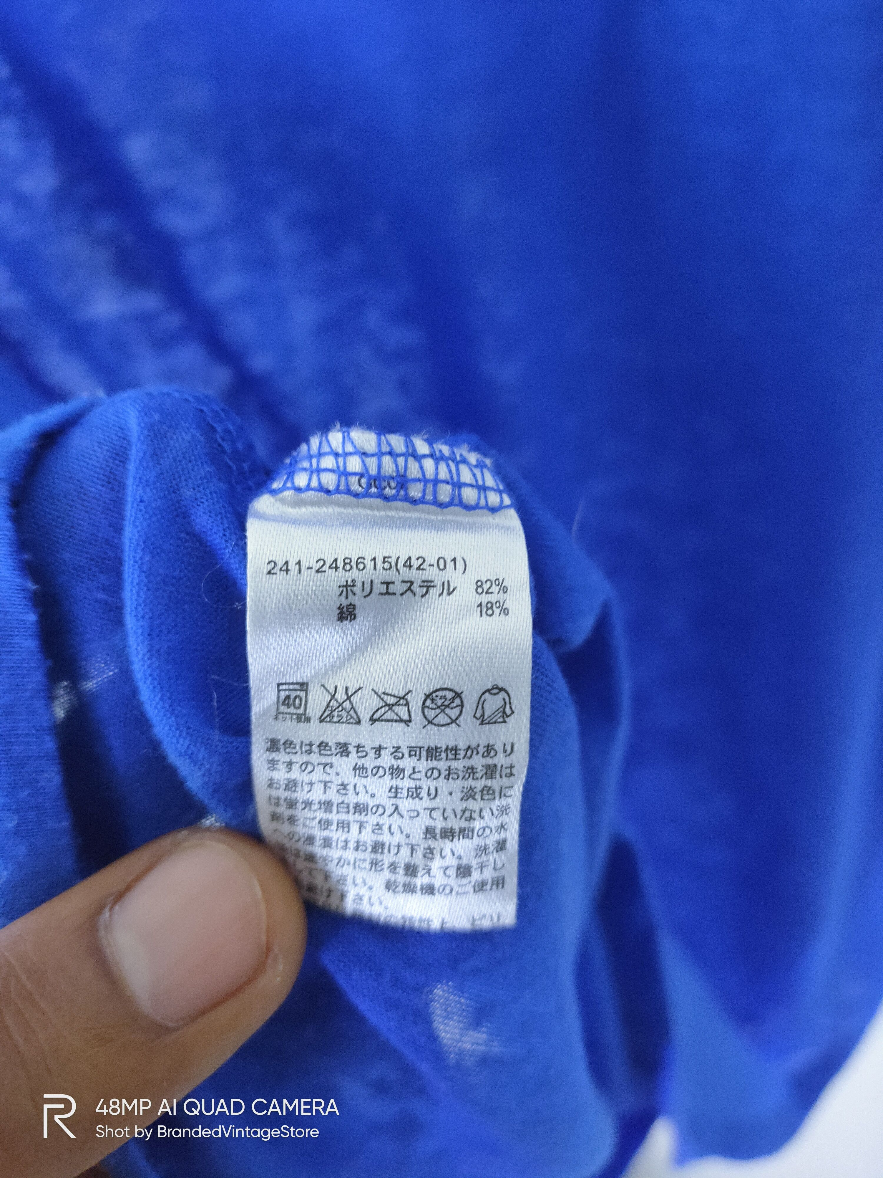 Real Japan Blues JAPANESE Blue Thin 50/50 Breathable Sportwear Gym Tank Top Size US XL / EU 56 / 4 - 7 Thumbnail