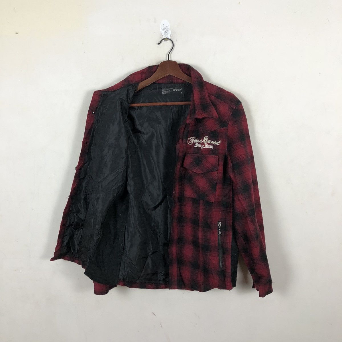 Japanese Brand TARTAN DESIGN RED BLACK BUTTON JACKET PRACT Size US L / EU 52-54 / 3 - 8 Thumbnail