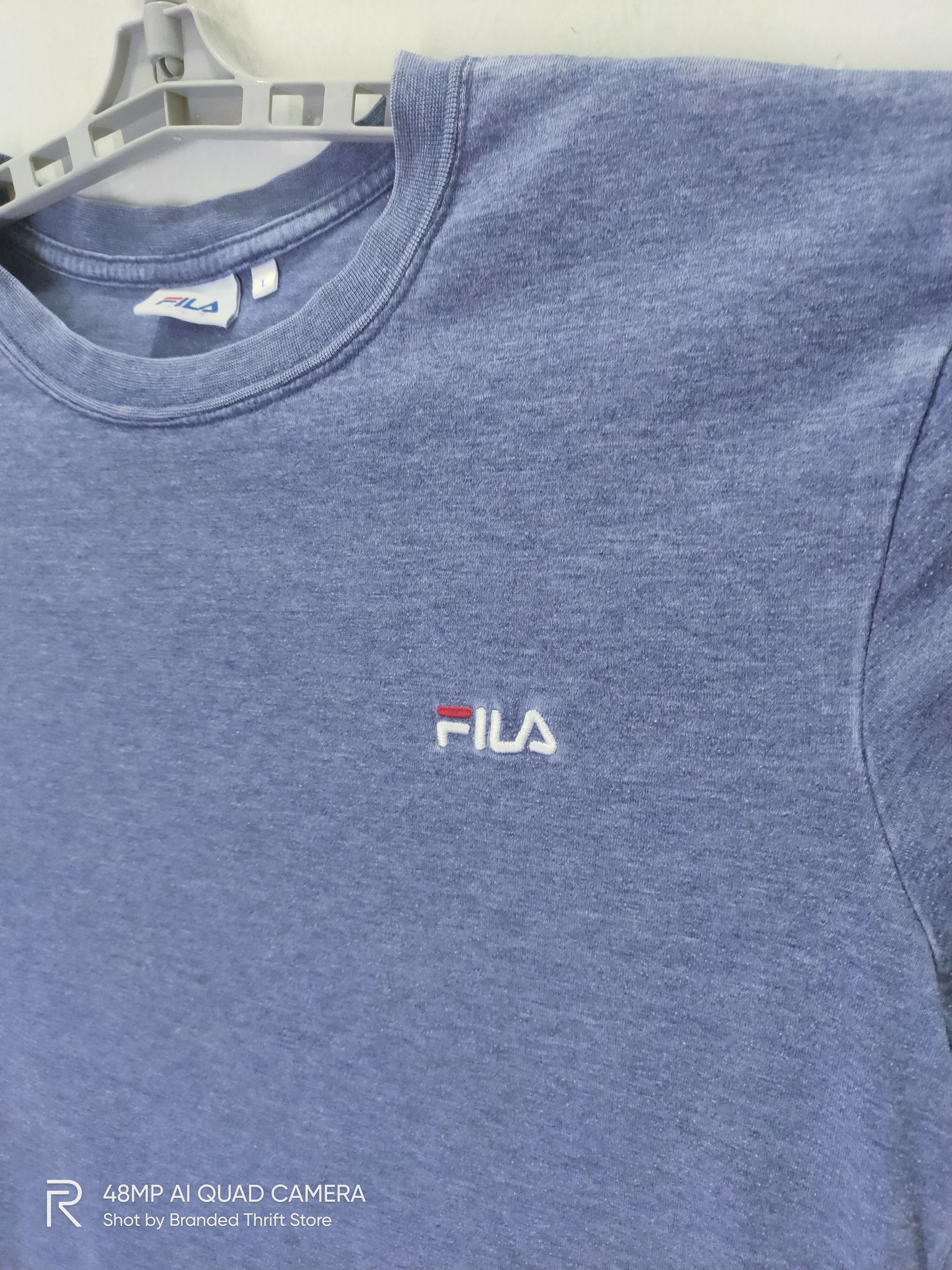Fila Vintage FILA Plain Embroidery Logo Grey Nice Streetwear Tee Size US L / EU 52-54 / 3 - 3 Thumbnail