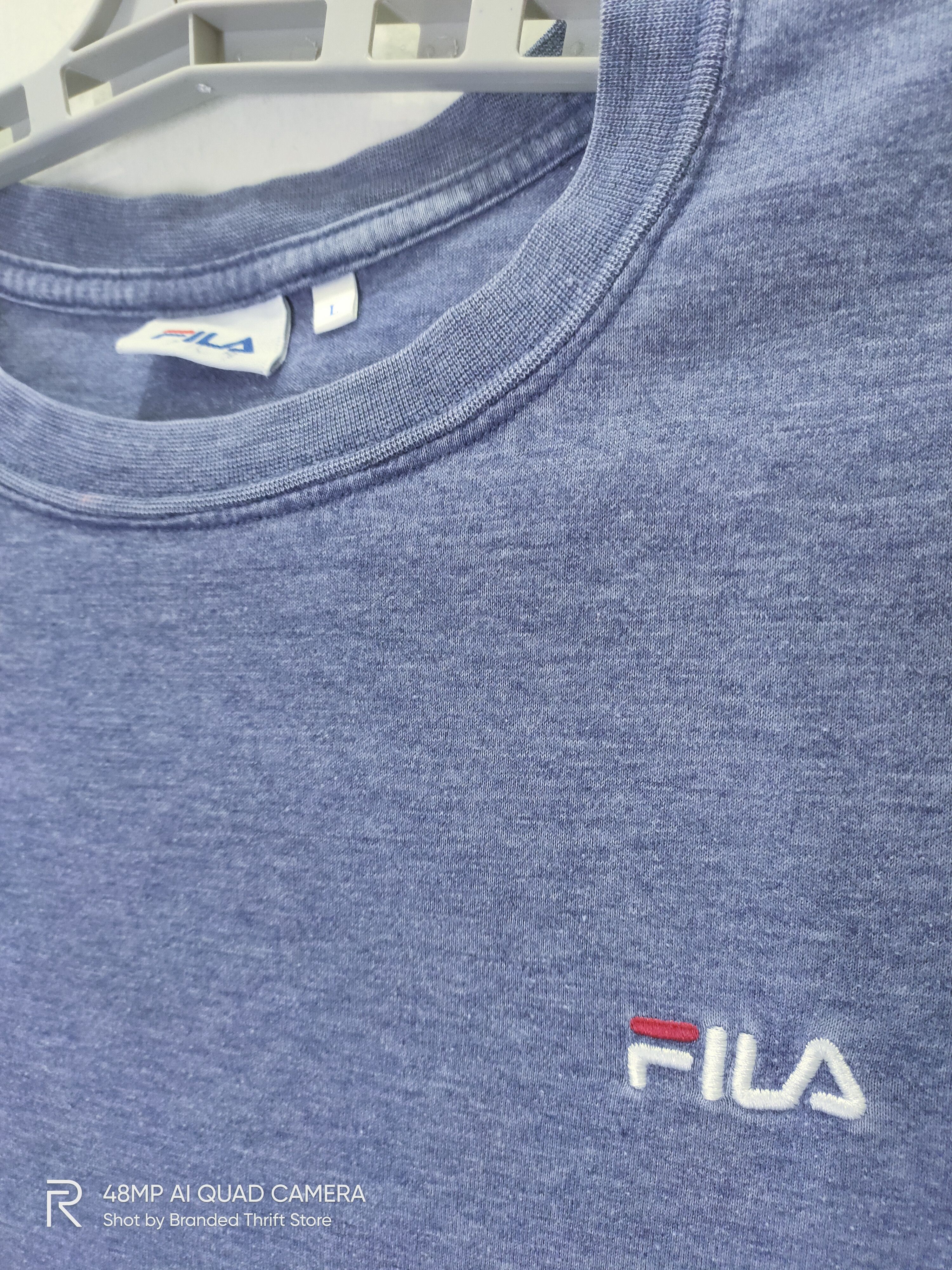 Fila Vintage FILA Plain Embroidery Logo Grey Nice Streetwear Tee Size US L / EU 52-54 / 3 - 5 Thumbnail