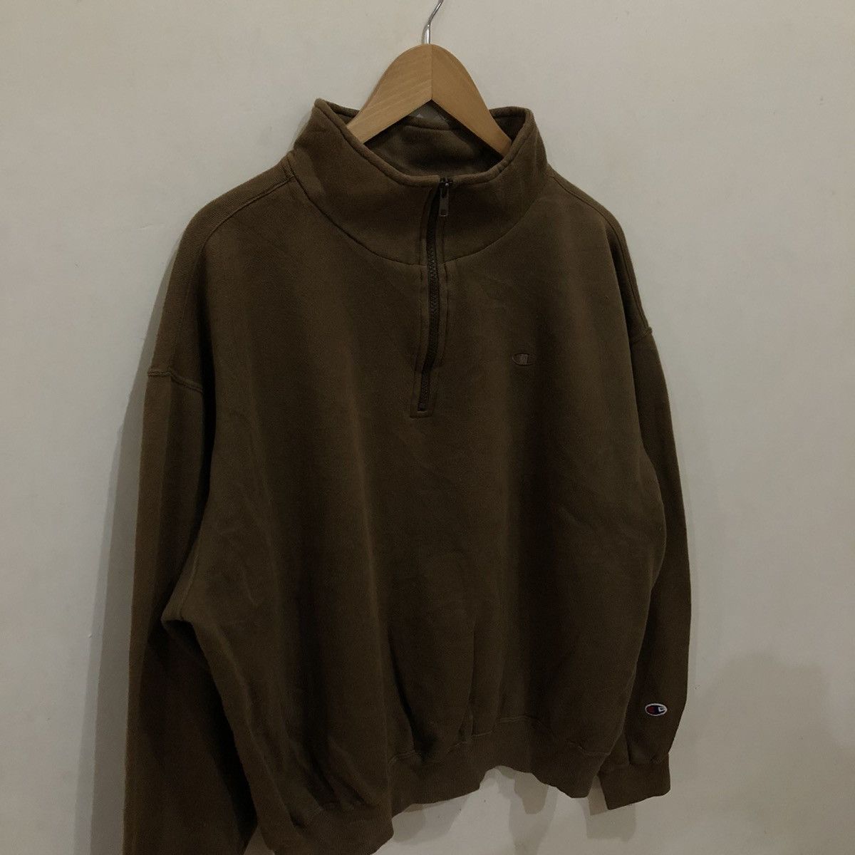 Champion Vintage Champion Small Logo Half Zipper Sweatshirt Size US L / EU 52-54 / 3 - 3 Thumbnail