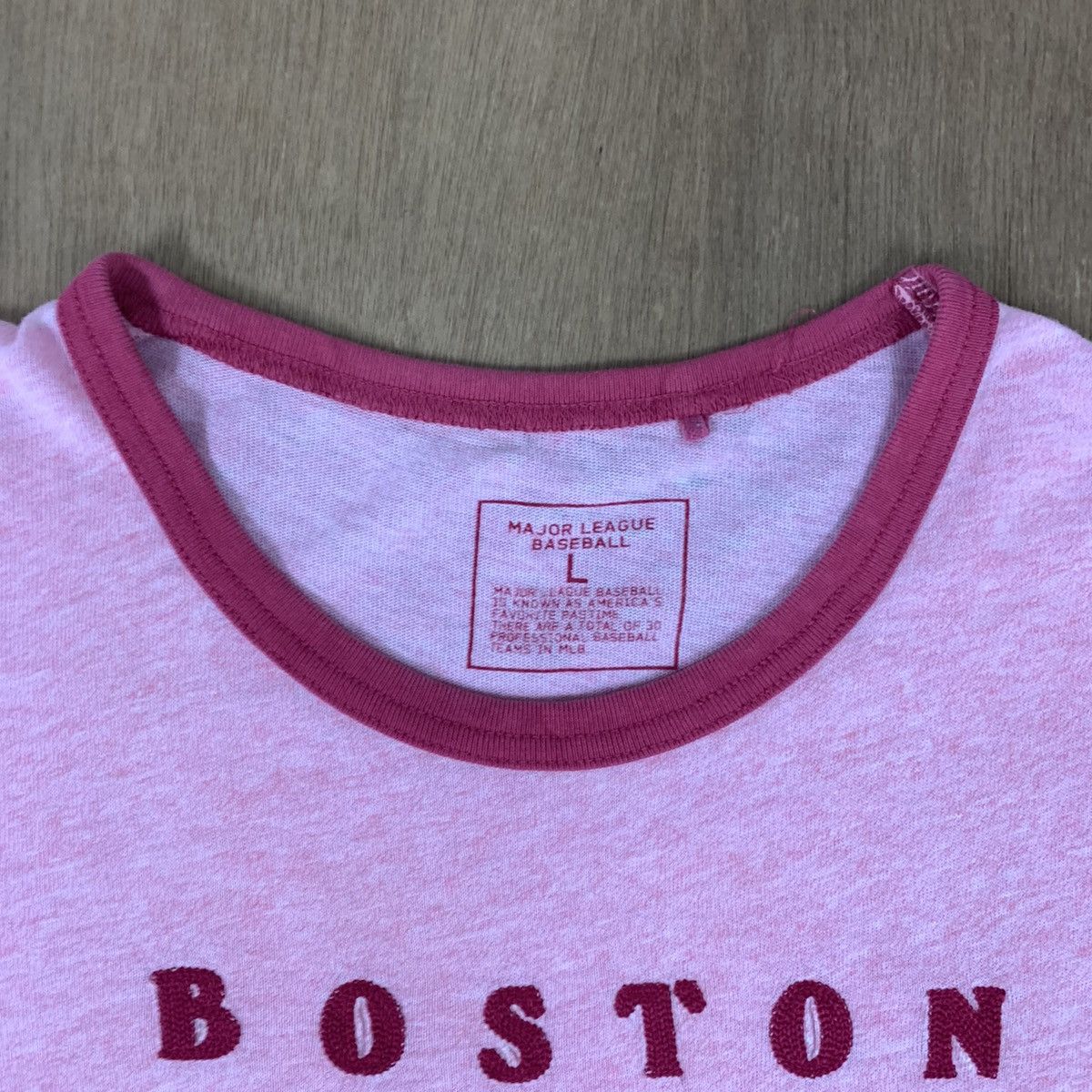 MLB 90s Major League Baseball MLB Boston Red Sox Ringer Tshirt Size L / US 10 / IT 46 - 9 Thumbnail