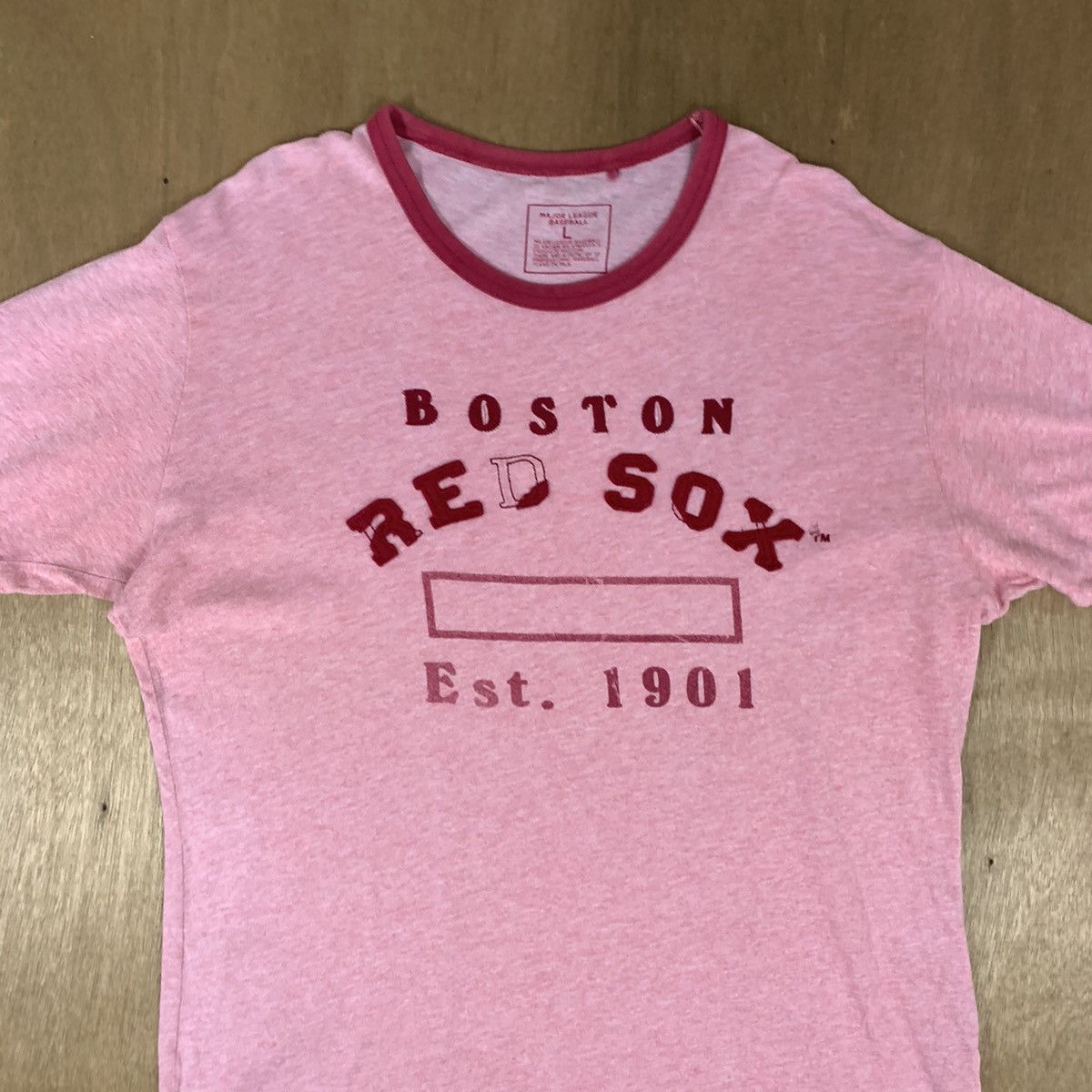 MLB 90s Major League Baseball MLB Boston Red Sox Ringer Tshirt Size L / US 10 / IT 46 - 3 Thumbnail